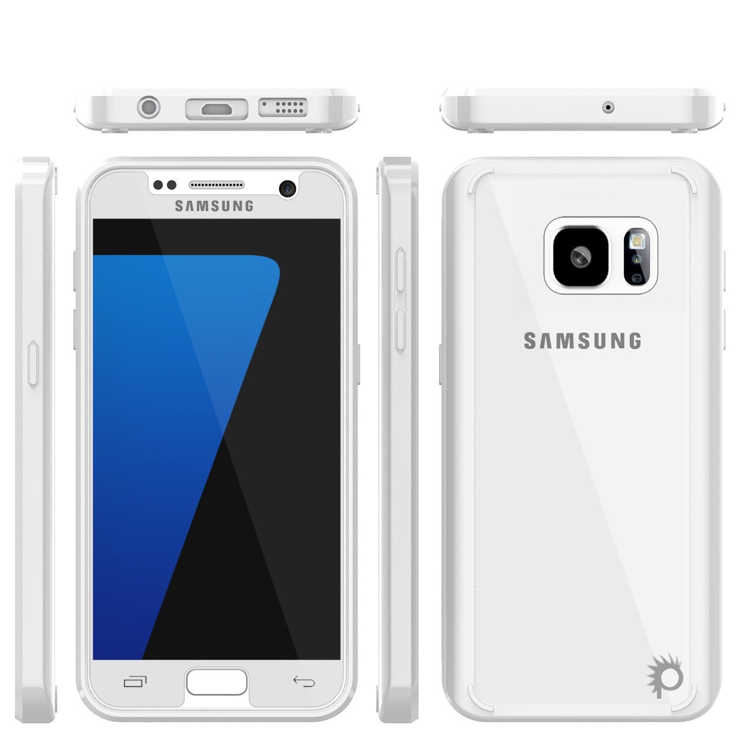 S7 Case Punkcase® LUCID 2.0 White Series w/ PUNK SHIELD Glass Screen Protector | Ultra Fit (Color in image: pink)