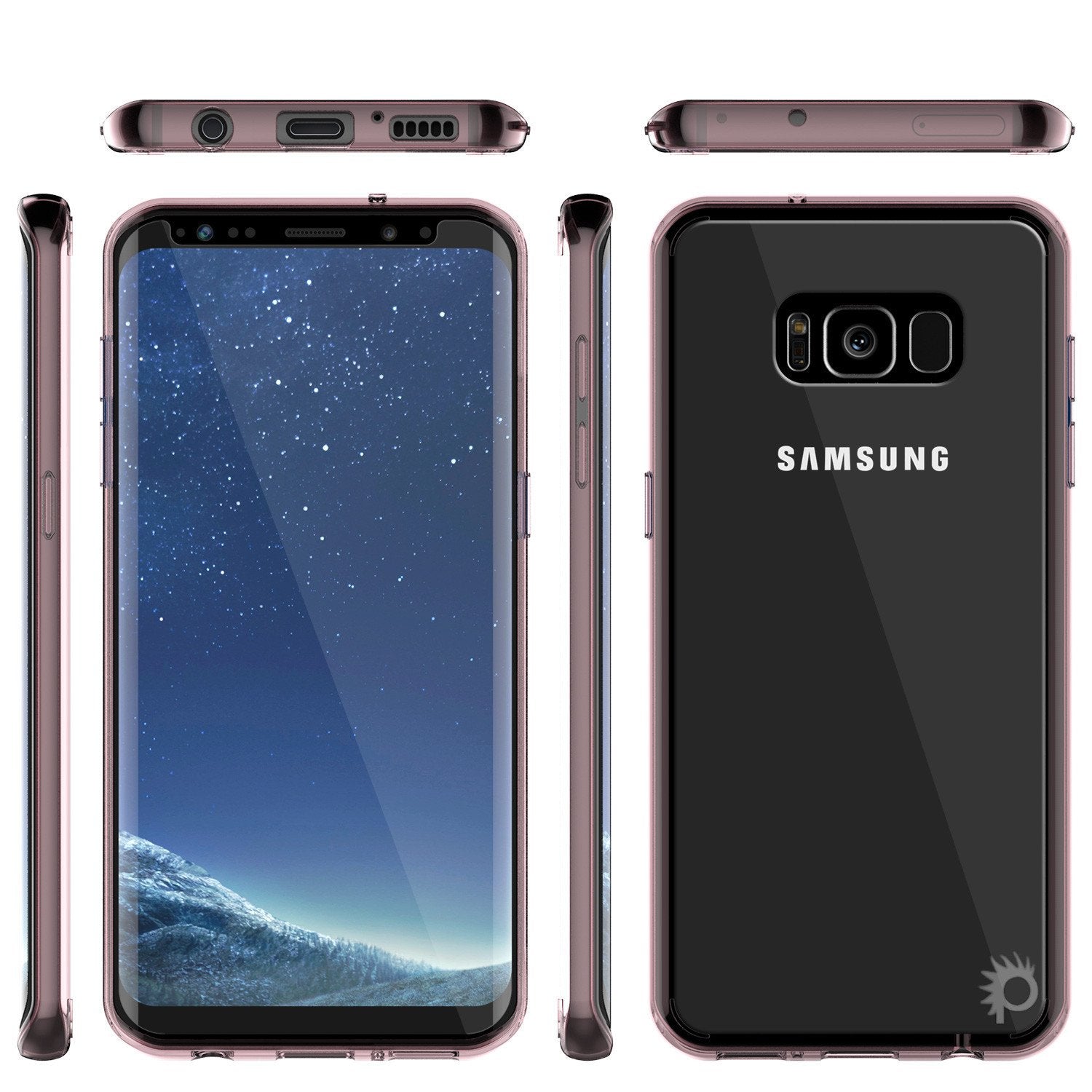S8 Plus Case Punkcase® LUCID 2.0 Crystal Pink Series w/ PUNK SHIELD Screen Protector | Ultra Fit (Color in image: light blue)