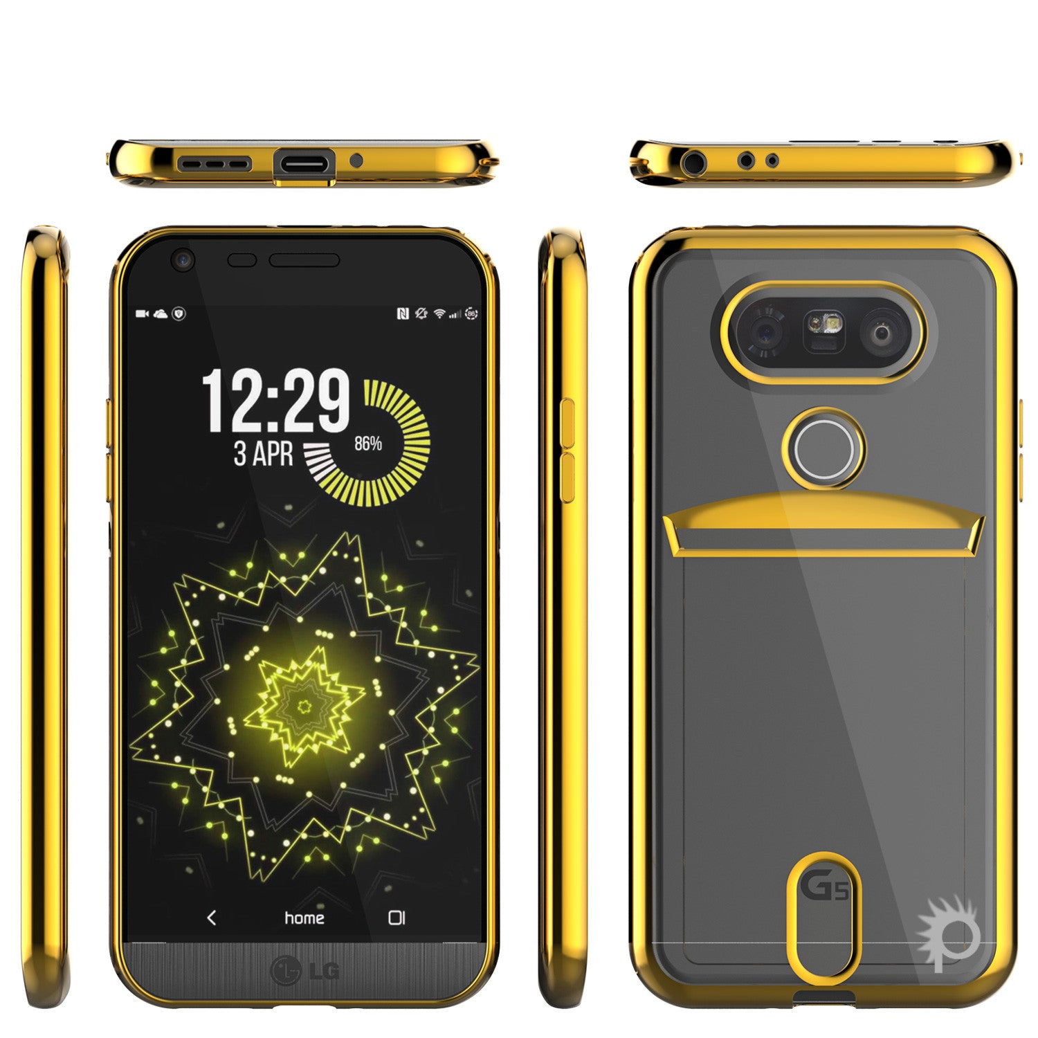 Capa LG G5, Série Gold LUCID PUNKCASE® | Espaço para Cartão | Protetor de Tela PUNK SHIELD | Ajuste Ultra