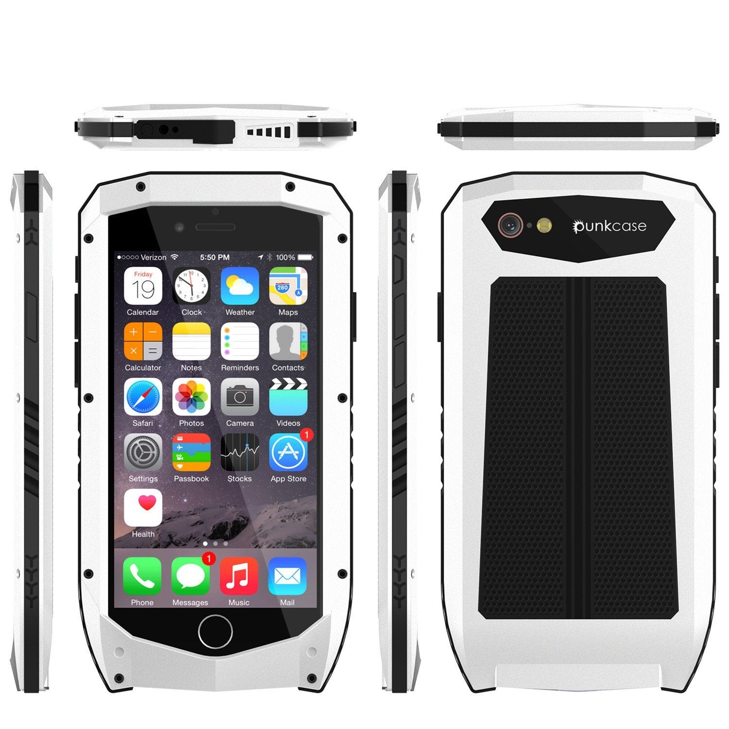 iPhone 6s/6 Case, Punkcase Metallic PRO White Series Cover W/ Attached Screen Protector | Touch-ID (Color in image: Gold)