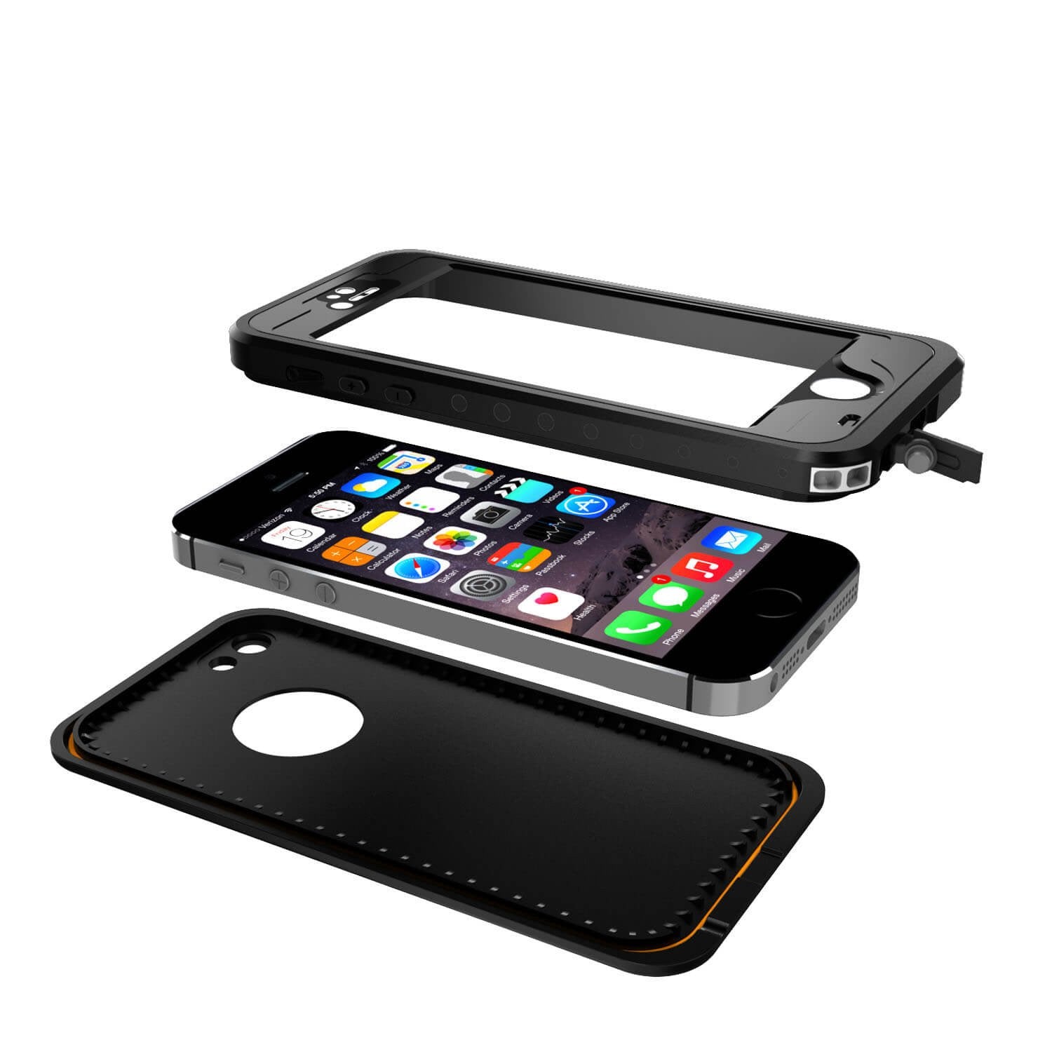 Capa à Prova d'Água para iPhone 5S/5, Case PunkCase StudStar Preto à Prova d'Água/Choque/Sujeira | Garantia Vitalícia