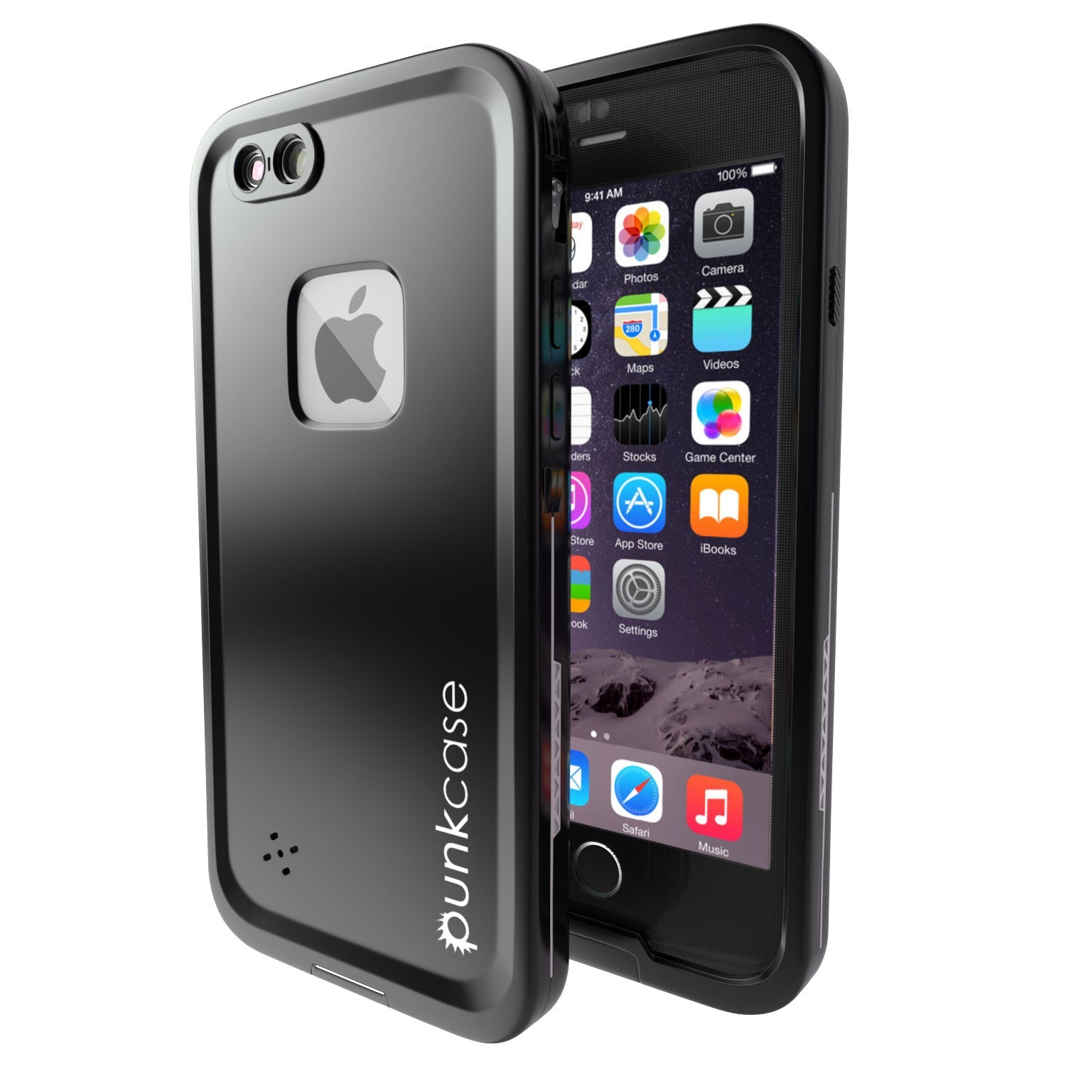 Capa à prova d'água para iPhone 6S+/6+ Plus, Punkcase SpikeStar Preto | Ajuste fino 6.6ft Subaquático IP68