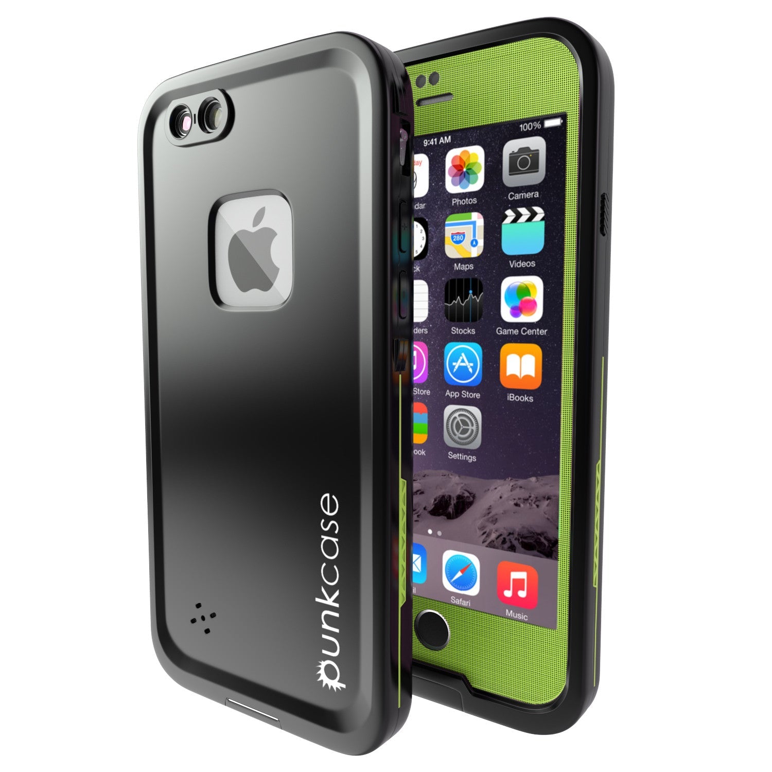 Capa à prova d'água para iPhone 6S+/6+ Plus, Punkcase SpikeStar Light GreenThin Fit 6.6ft Subaquático IP68