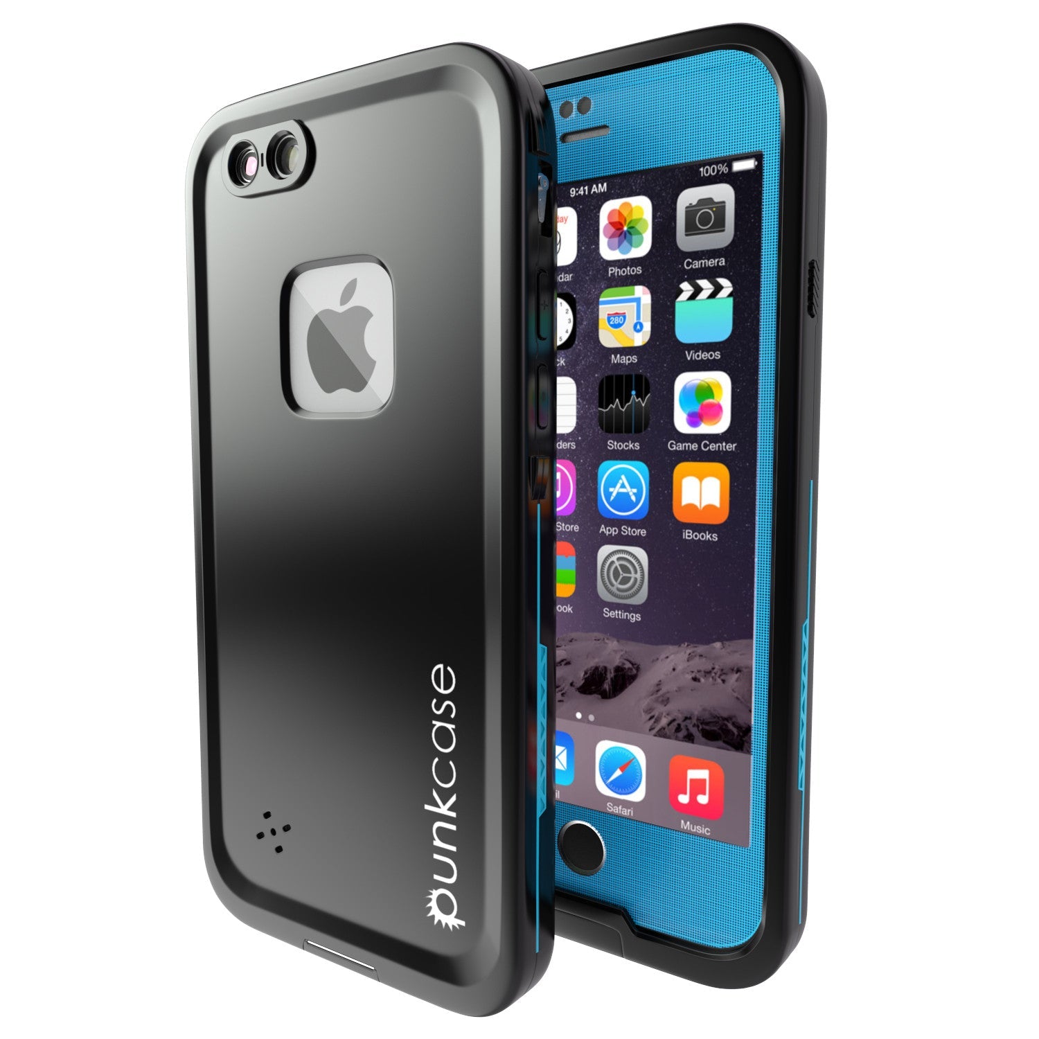 Capa à prova d'água para iPhone 6S+/6+ Plus, Punkcase SpikeStar Azul Claro | Ajuste fino 6.6 pés subaquático IP68