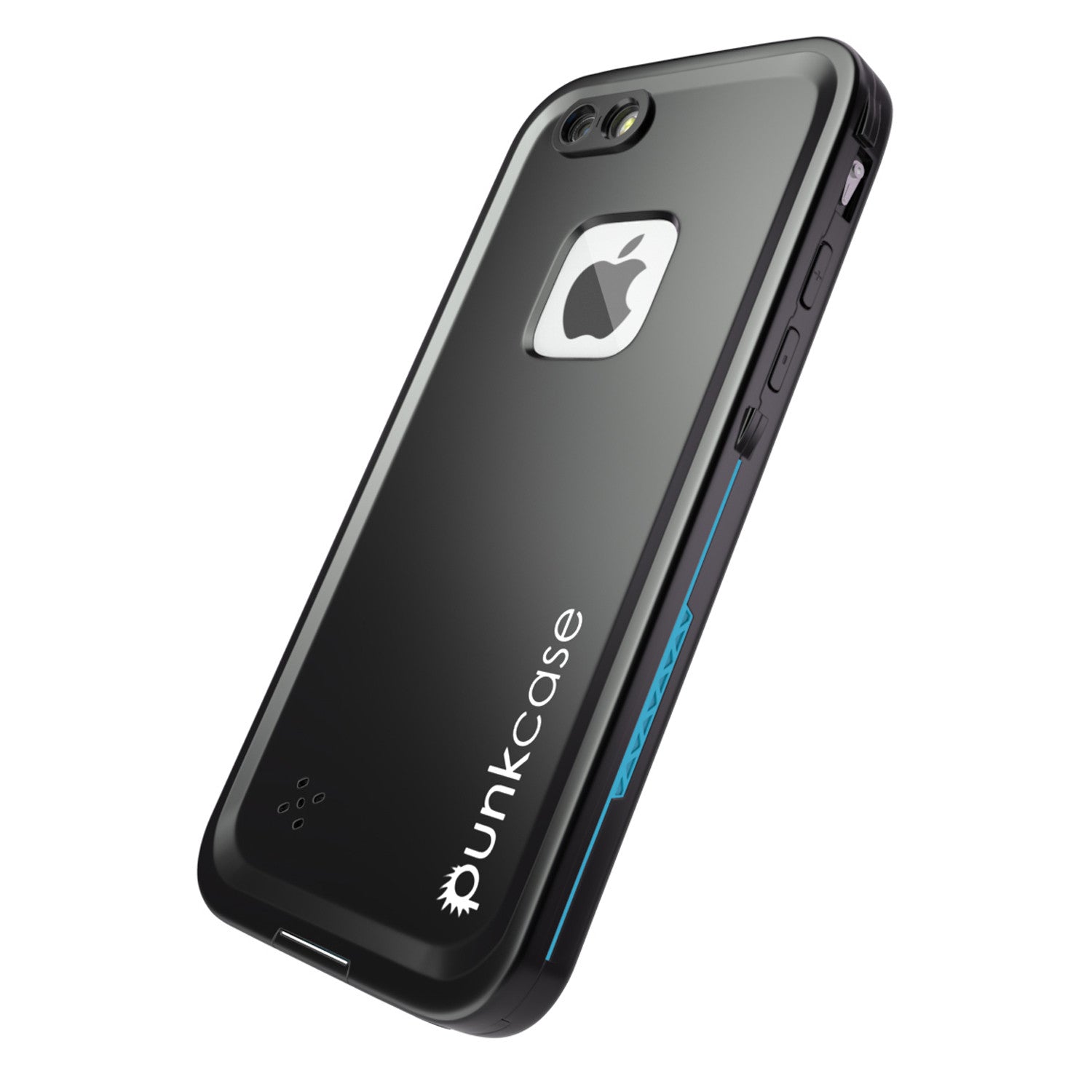 iPhone 6S+/6+ Plus Waterproof Case, Punkcase SpikeStar Light Blue | Thin Fit 6.6ft Underwater IP68 (Color in image: teal)