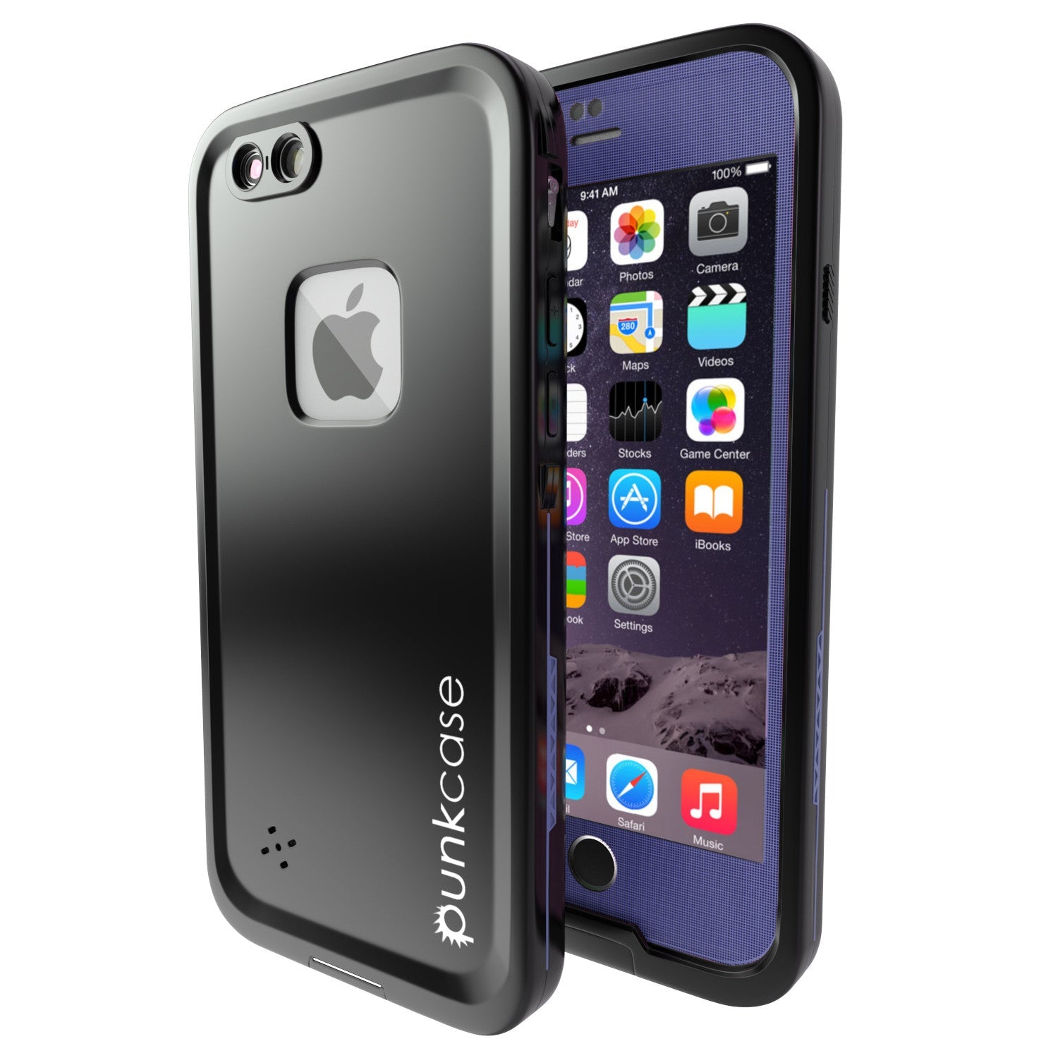 Capa à prova d'água para iPhone 6S+/6+ Plus, Punkcase SpikeStar Roxo, fino e com 6,6 pés à prova d'água IP68