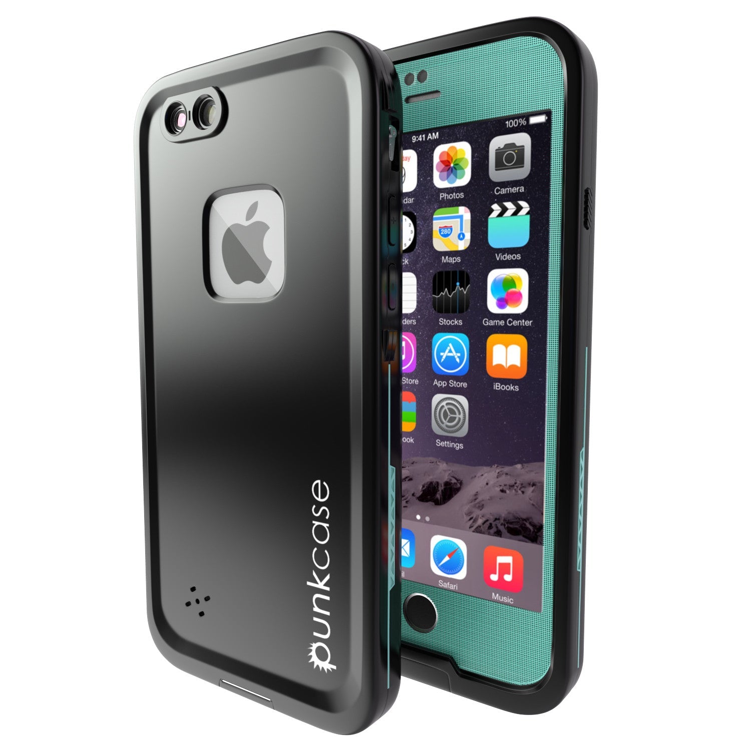 Capa à prova d'água para iPhone 6S+/6+ Plus, Punkcase SpikeStar Teal | Ajuste fino 6.6 pés Subaquático IP68.
