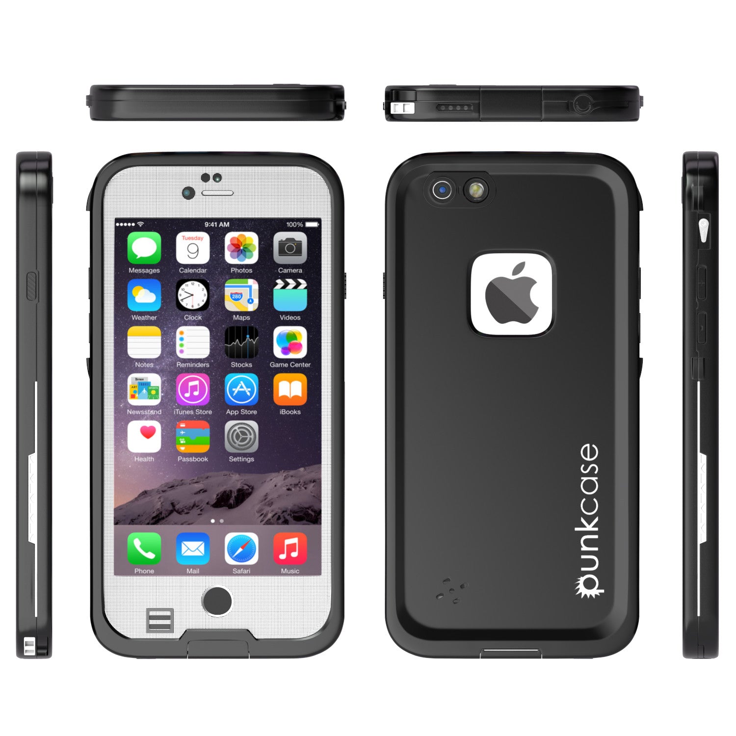 iPhone 6S+/6+ Plus Waterproof Case, Punkcase SpikeStar White | Thin Fit 6.6ft Underwater IP68 (Color in image: light blue)