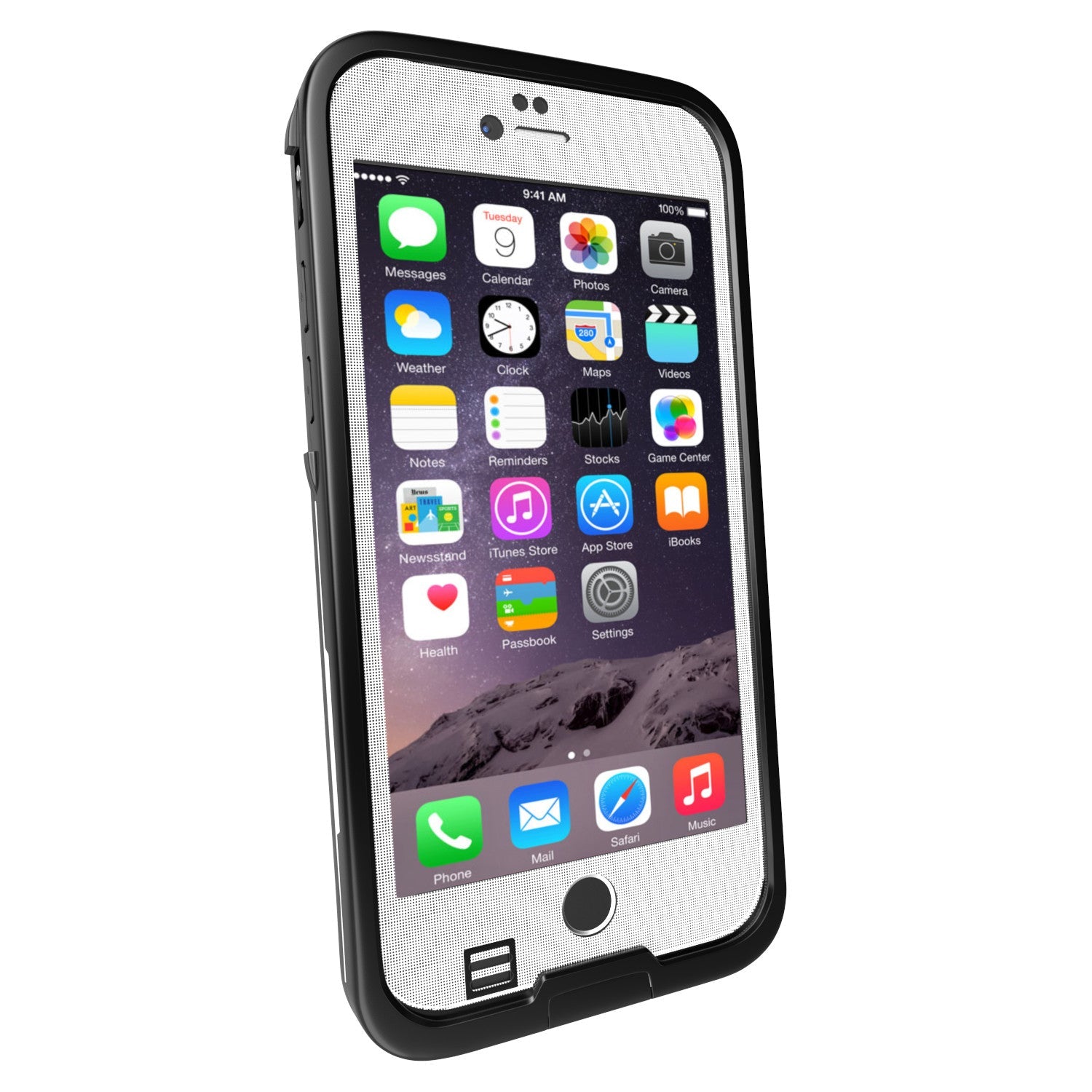 iPhone 6S+/6+ Plus Waterproof Case, Punkcase SpikeStar White | Thin Fit 6.6ft Underwater IP68 (Color in image: purple)