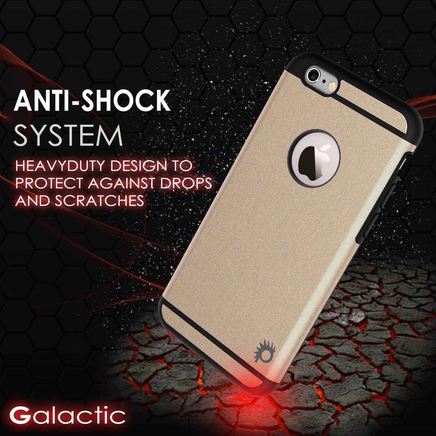 Capa iPhone 5s/5/SE PunkCase da Série Galactic Gold Slim com Vidro Temperado | Garantia Vitalícia