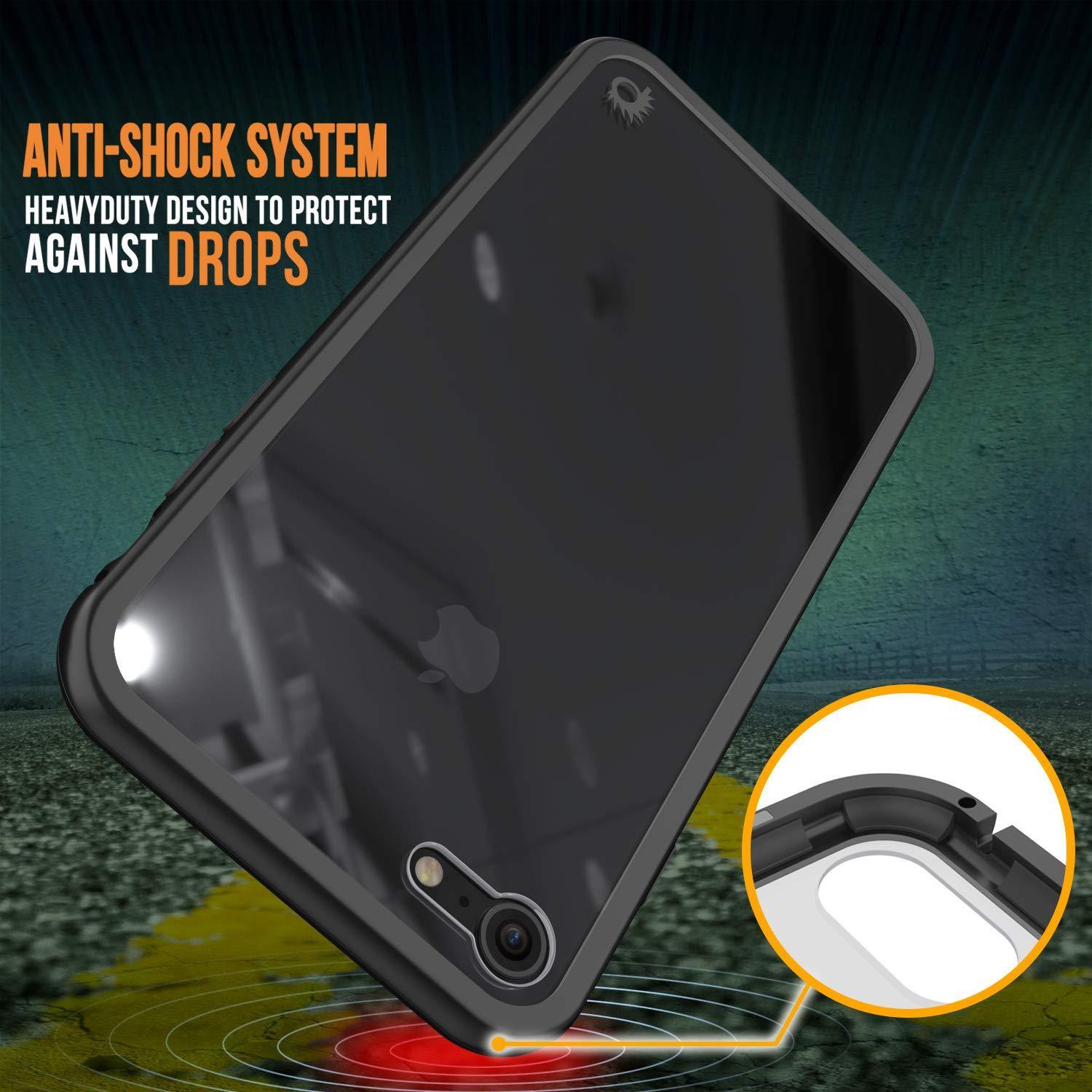 Capinha para iPhone 8, Punkcase Magnetix 2.0 de TPU protetora, com protetor de tela de vidro temperado [Preto]