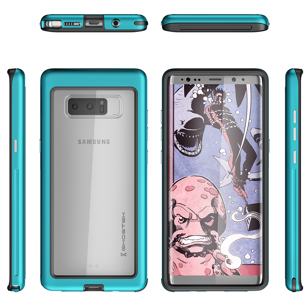 Galaxy Note 8, Ghostek Atomic Slim Galaxy Note 8 Case Shockproof Impact Hybrid Modern Design  | Teal