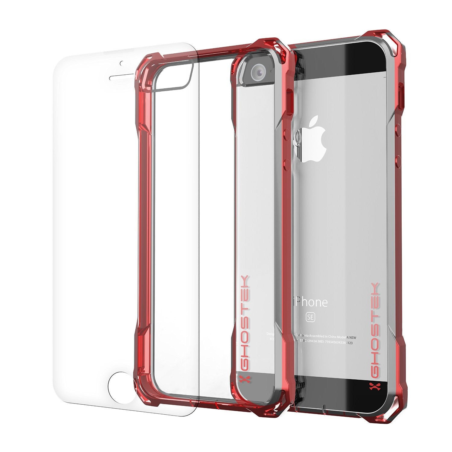 Capa iPhone SE, Ghostek® Covert Vermelho, Armadura Protetora de Impacto Premium | Troca de garantia vitalícia