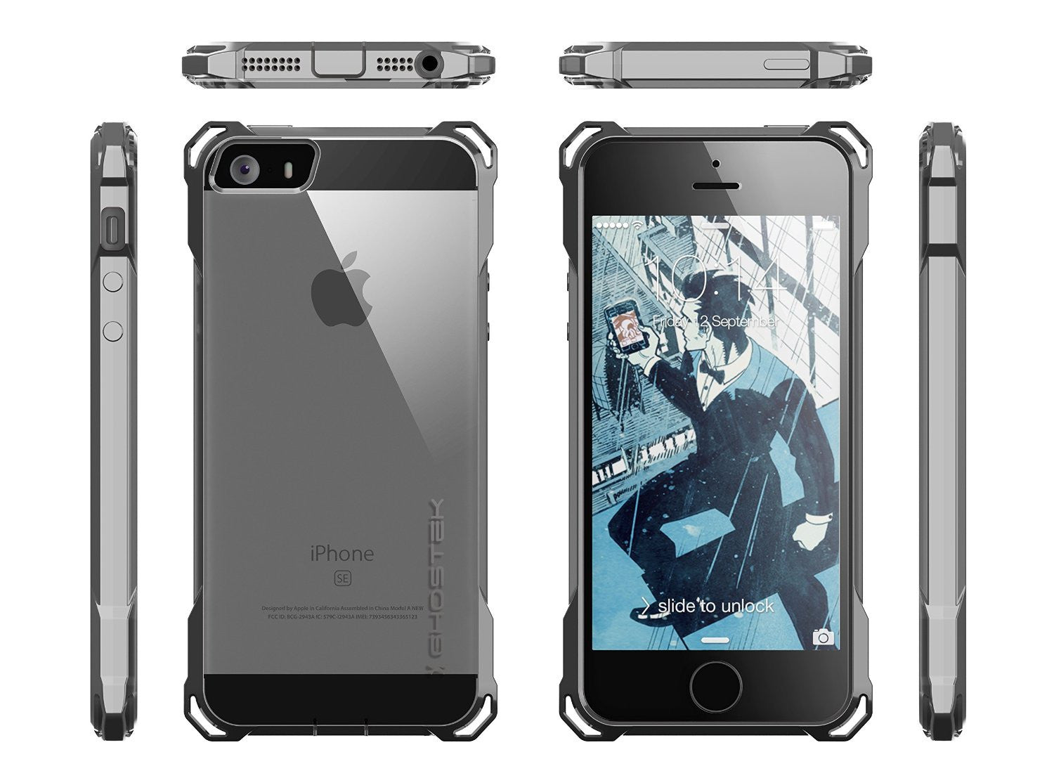 iPhone SE Case, Ghostek® Covert Space Grey, Premium Impact Protective | Lifetime Warranty Exchange (Color in image: gold)