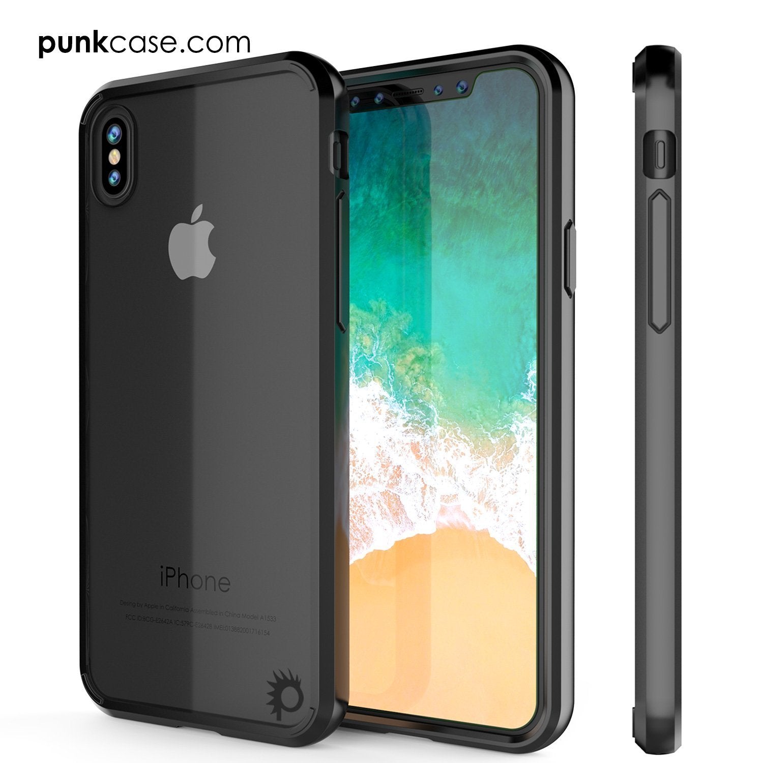 Capa para iPhone XS Max, PUNKcase [Série Lucid 2.0] [Ajuste Slim] Capa de Proteção [Preto]
