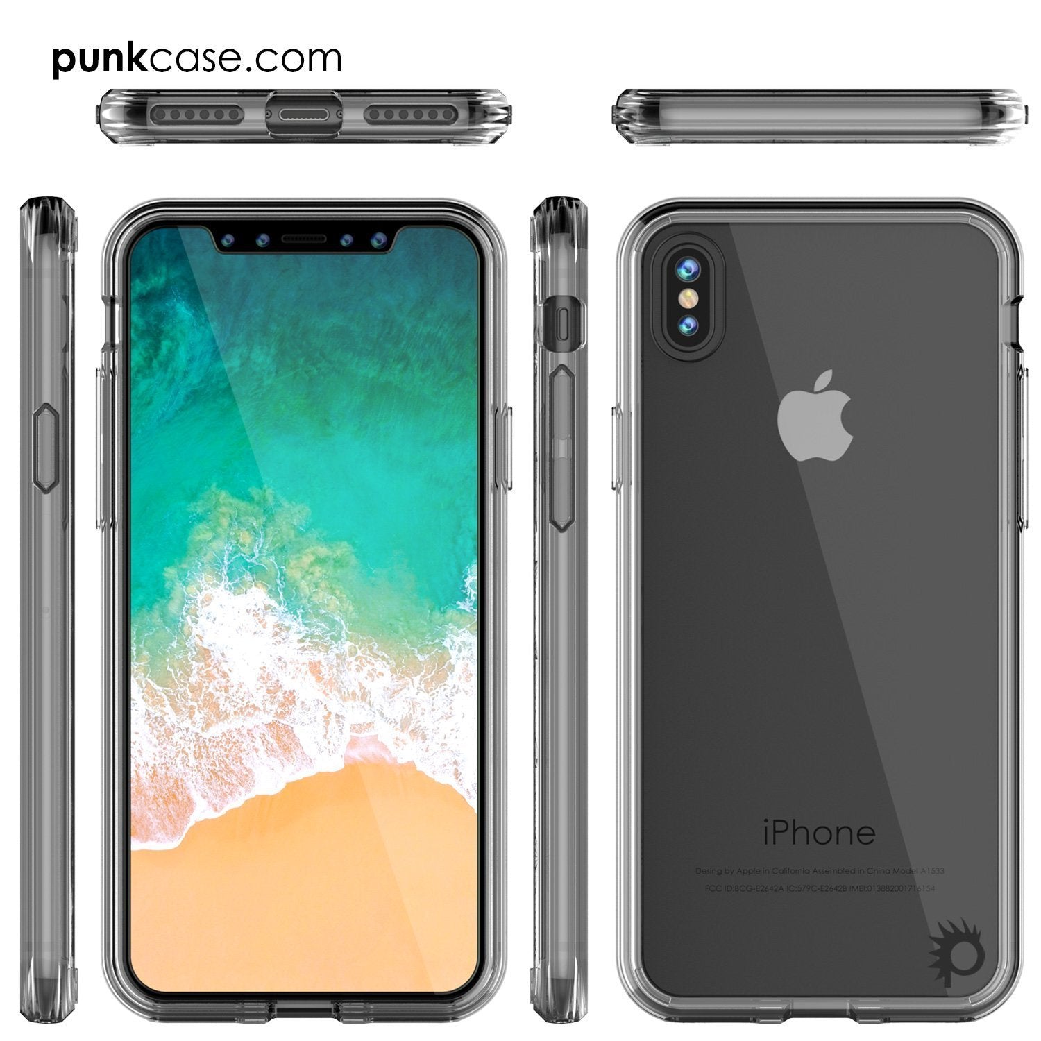 iPhone X Case, PUNKcase [LUCID 2.0 Series] [Slim Fit] Armor Cover W/Integrated Anti-Shock System & Tempered Glass PUNKSHIELD Screen Protector [Clear] (Color in image: Pink)