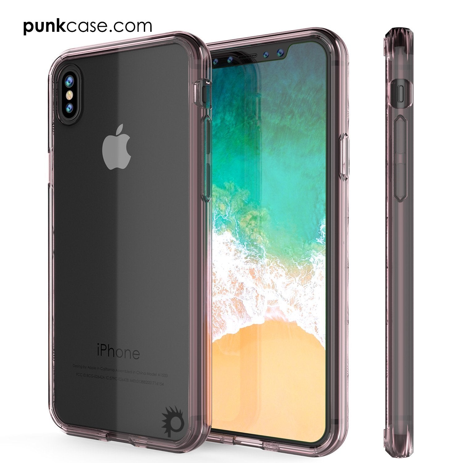 Capa de iPhone XS Max, PUNKcase [Série Lucid 2.0] [Ajuste Slim] Capa de Armadura [Rosa Cristal]