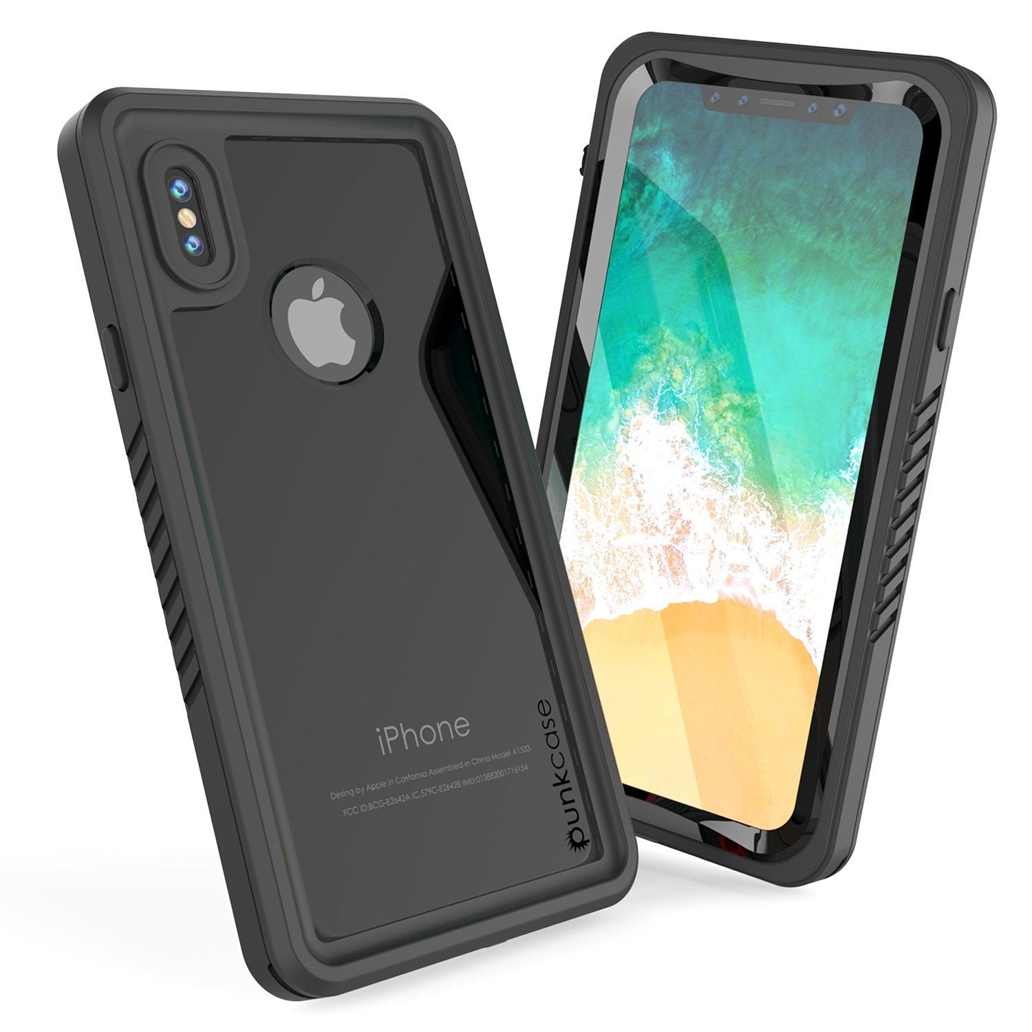 Capa À Prova D'Água para iPhone XS Max, Punkcase [Série Extrema] Capa de Armadura com Protetor de Tela Embutido [Preto]