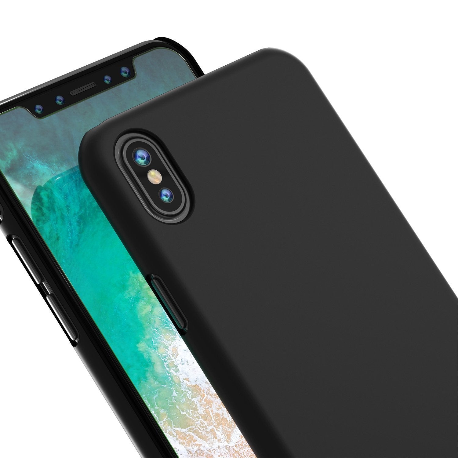 iPhone X Case, Punkcase [Solid Series] Ultra Thin Cover [shockproof] [dirtproof] for Apple iPhone 10 [Black] 
