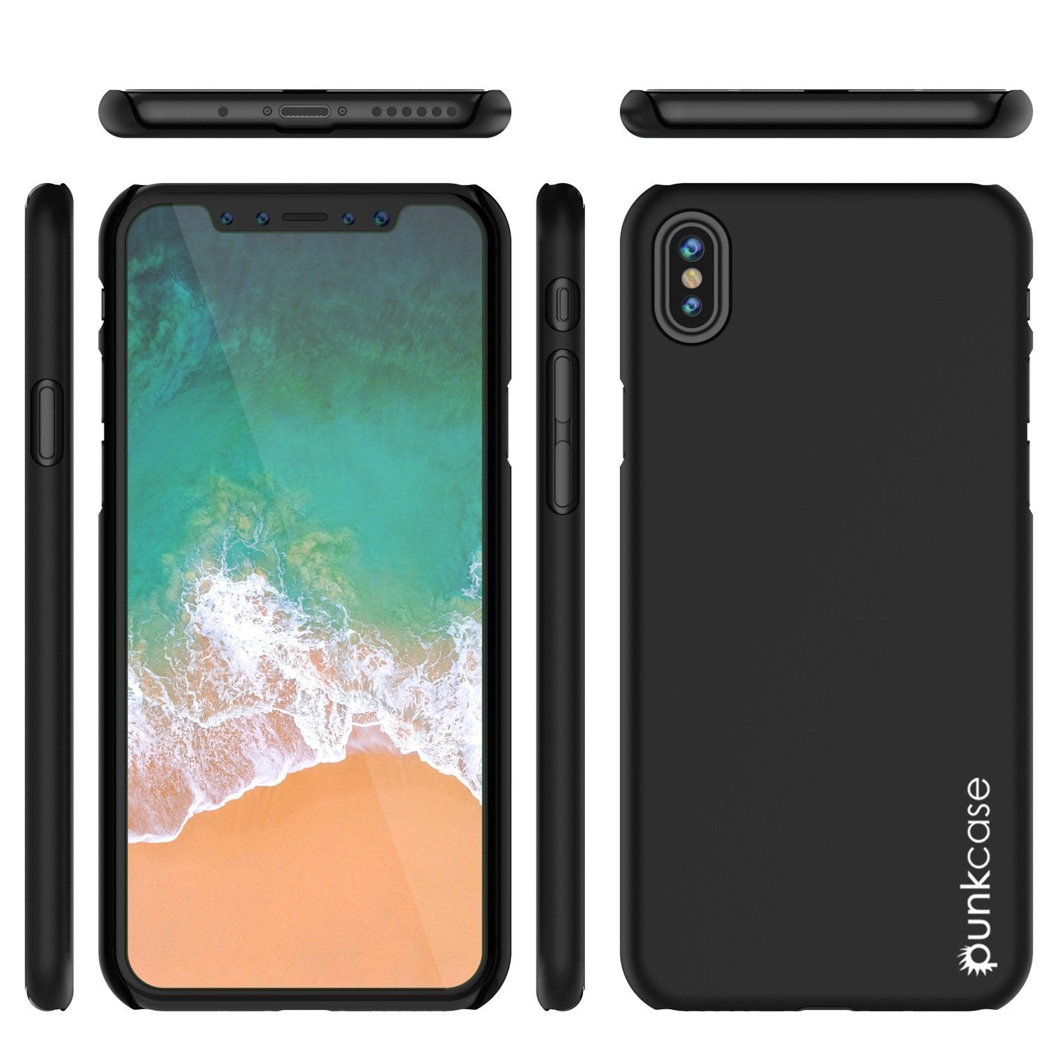 iPhone X Case, Punkcase [Solid Series] Ultra Thin Cover [shockproof] [dirtproof] for Apple iPhone 10 [Black] 