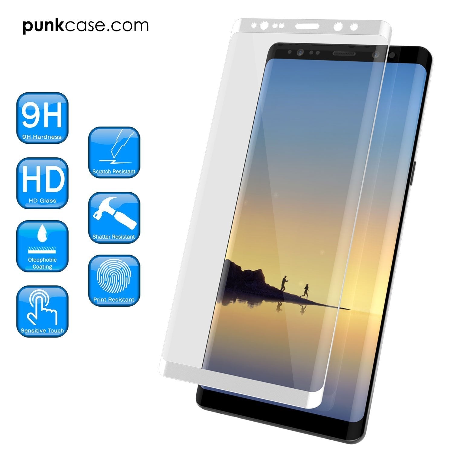 Galaxy Note 10+ Plus Black Punkcase Glass SHIELD Protetor de Tela de Vidro Temperado 0,33mm de Espessura 9H Glass