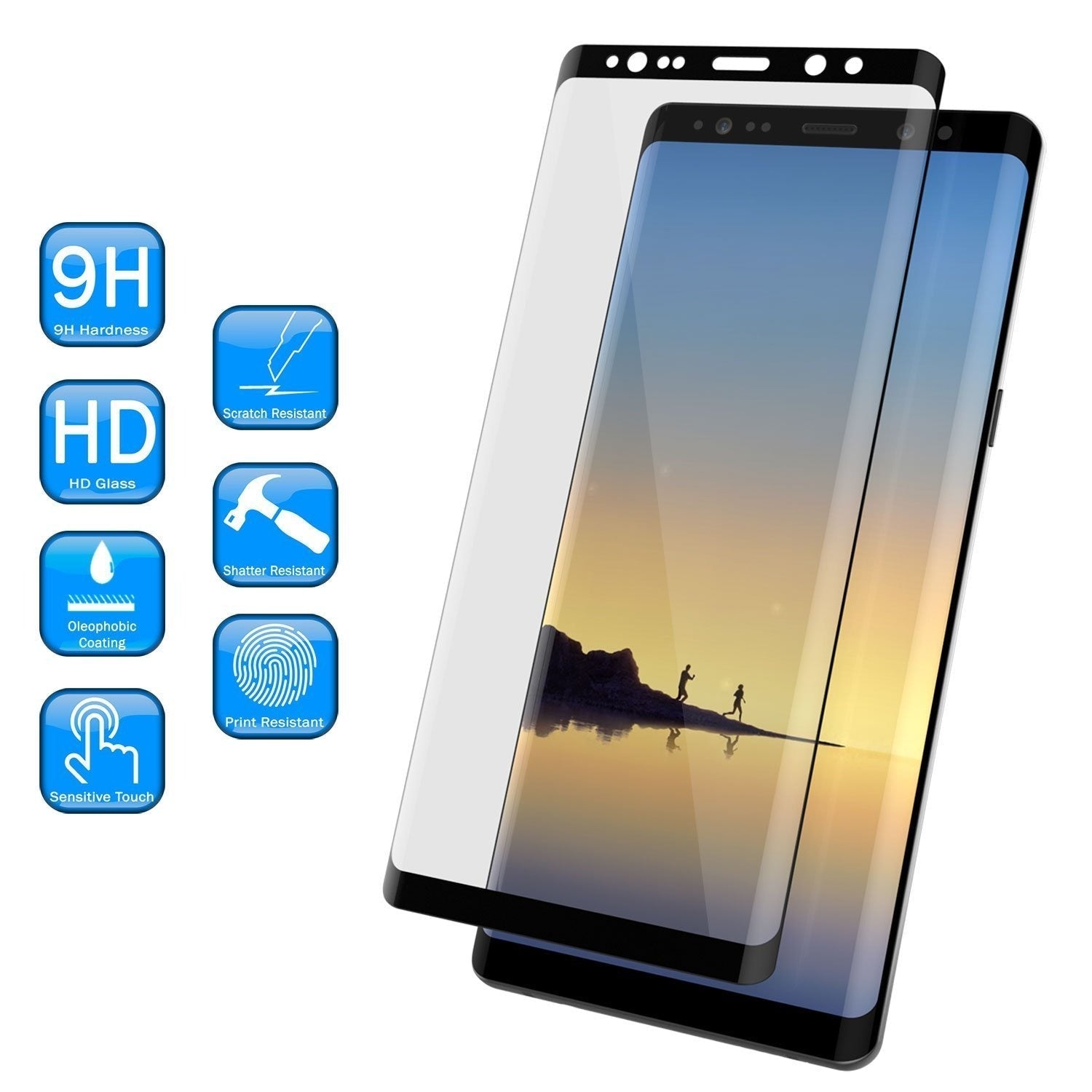 Galaxy Note 10+ Plus Black Punkcase Glass SHIELD Protetor de Tela de Vidro Temperado 0,33mm de Espessura 9H Glass