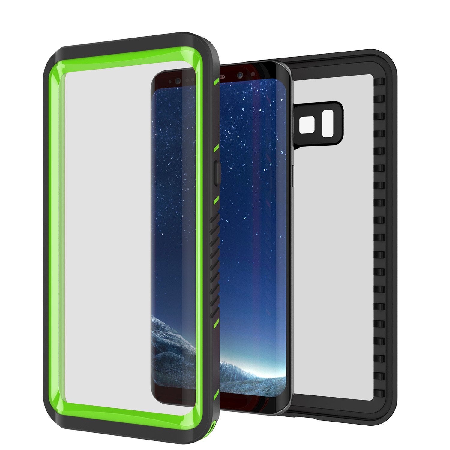 Galaxy S8 Waterproof Case, Punkcase [Extreme Series] [Slim Fit] [IP68 Certified] [Shockproof] [Snowproof] [Dirproof] Armor Cover W/ Built In Screen Protector for Samsung Galaxy S8 [Green] (Color in image: Pink)
