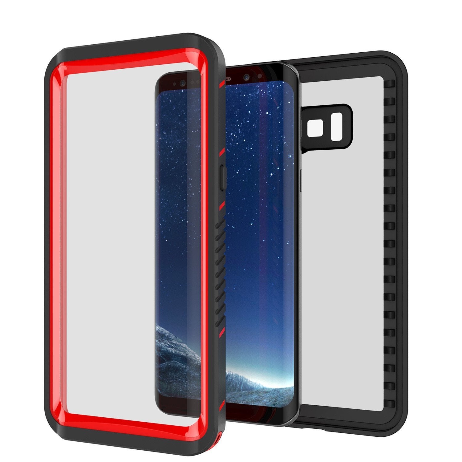 Galaxy S8 PLUS Waterproof Case, Punkcase [Extreme Series] [Slim Fit] [IP68 Certified] [Shockproof] [Snowproof] [Dirproof] Armor Cover W/ Built In Screen Protector for Samsung Galaxy S8+ [Red] (Color in image: Light blue)