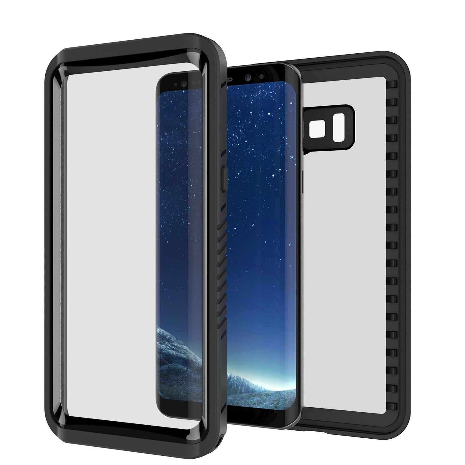 Galaxy S8 Plus Waterproof Case, Punkcase [Extreme Series] [Slim Fit] [IP68 Certified] [Shockproof] [Snowproof] [Dirproof] Armor Cover [Black] 