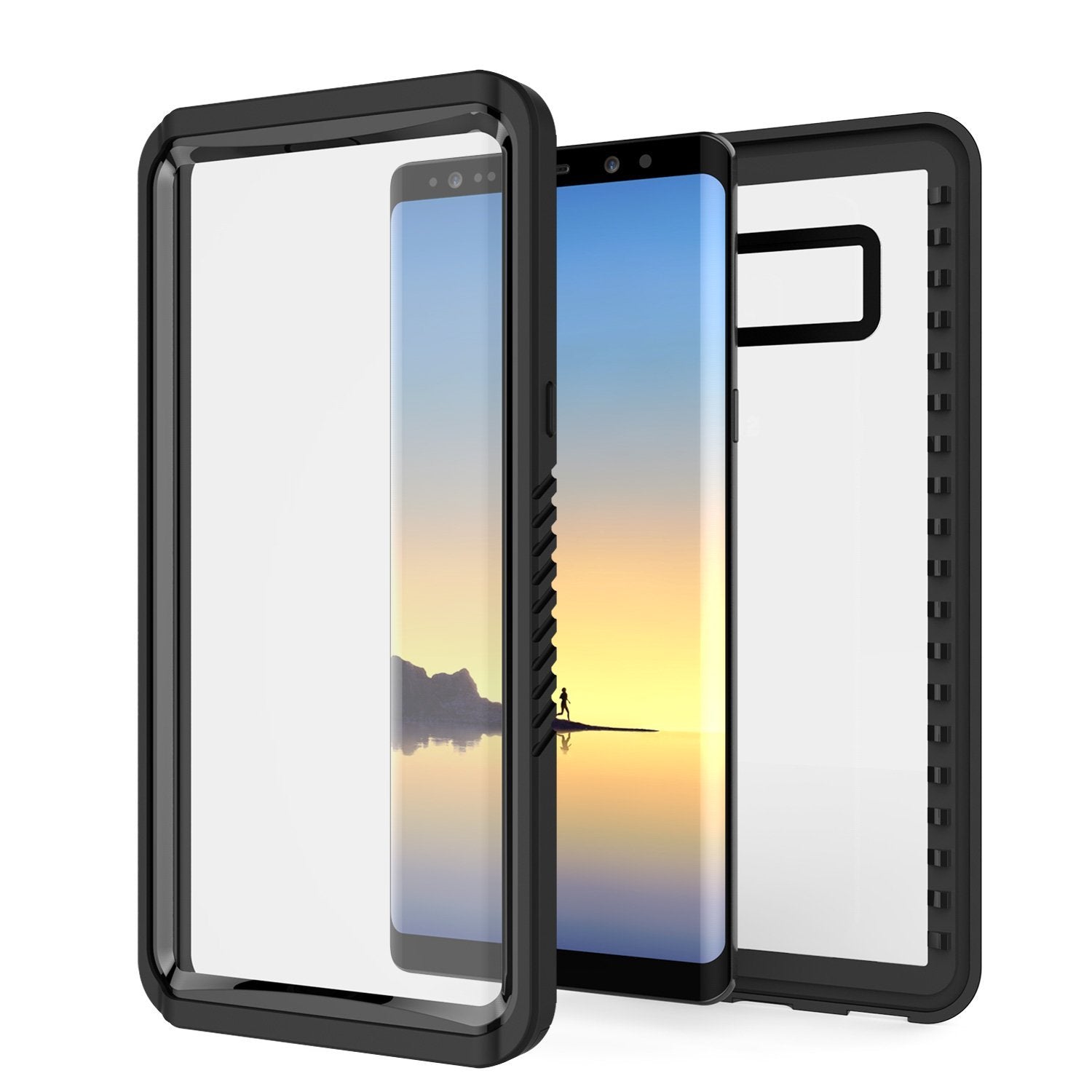 Galaxy Note 8 Case, Punkcase [Extreme Series] [Slim Fit] [IP68 Certified] [Shockproof] Armor Cover W/ Built In Screen Protector [Clear] (Color in image: Teal)