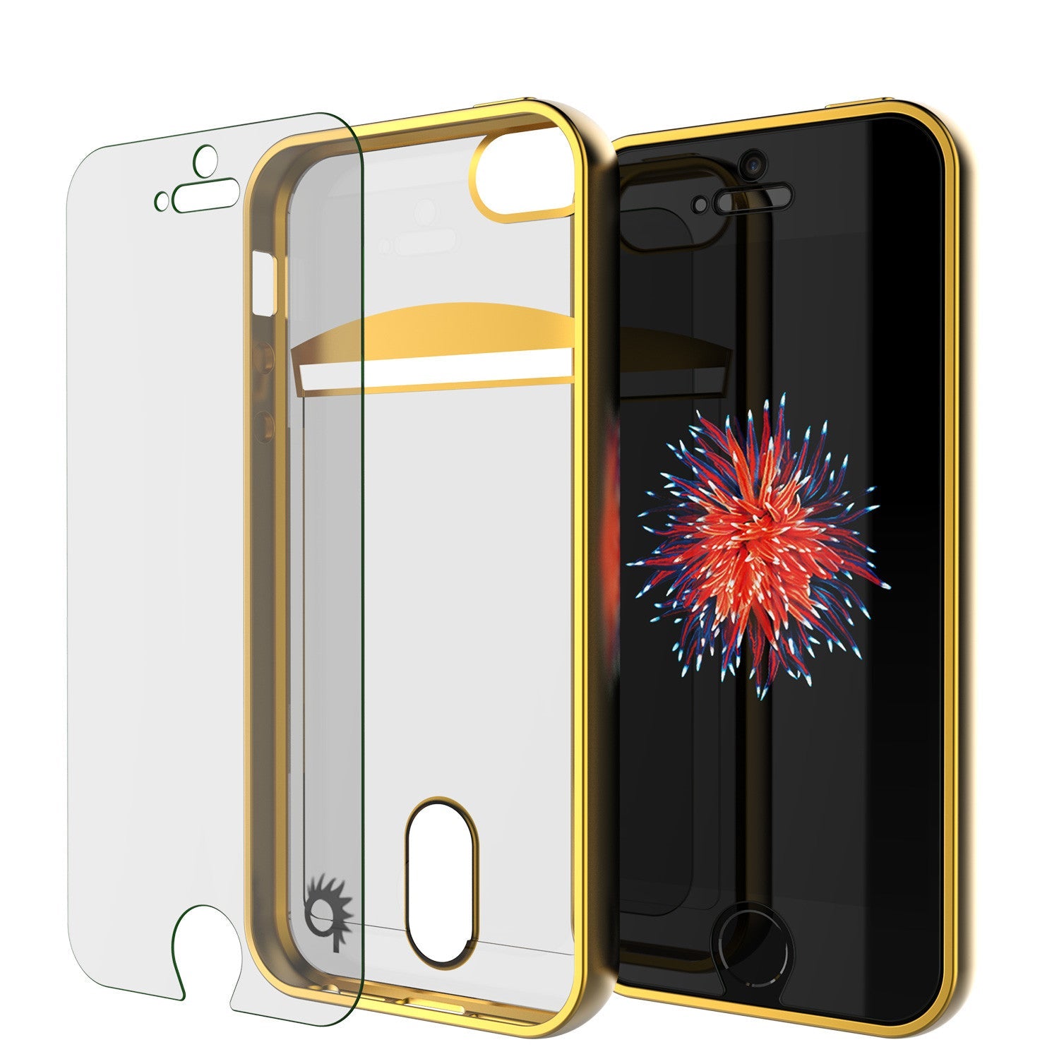 Capa para iPhone SE/5S/5, série de ouro LUCID PUNKCASE® | Slot para cartão | Protetor de tela SHIELD | Ajuste ultra