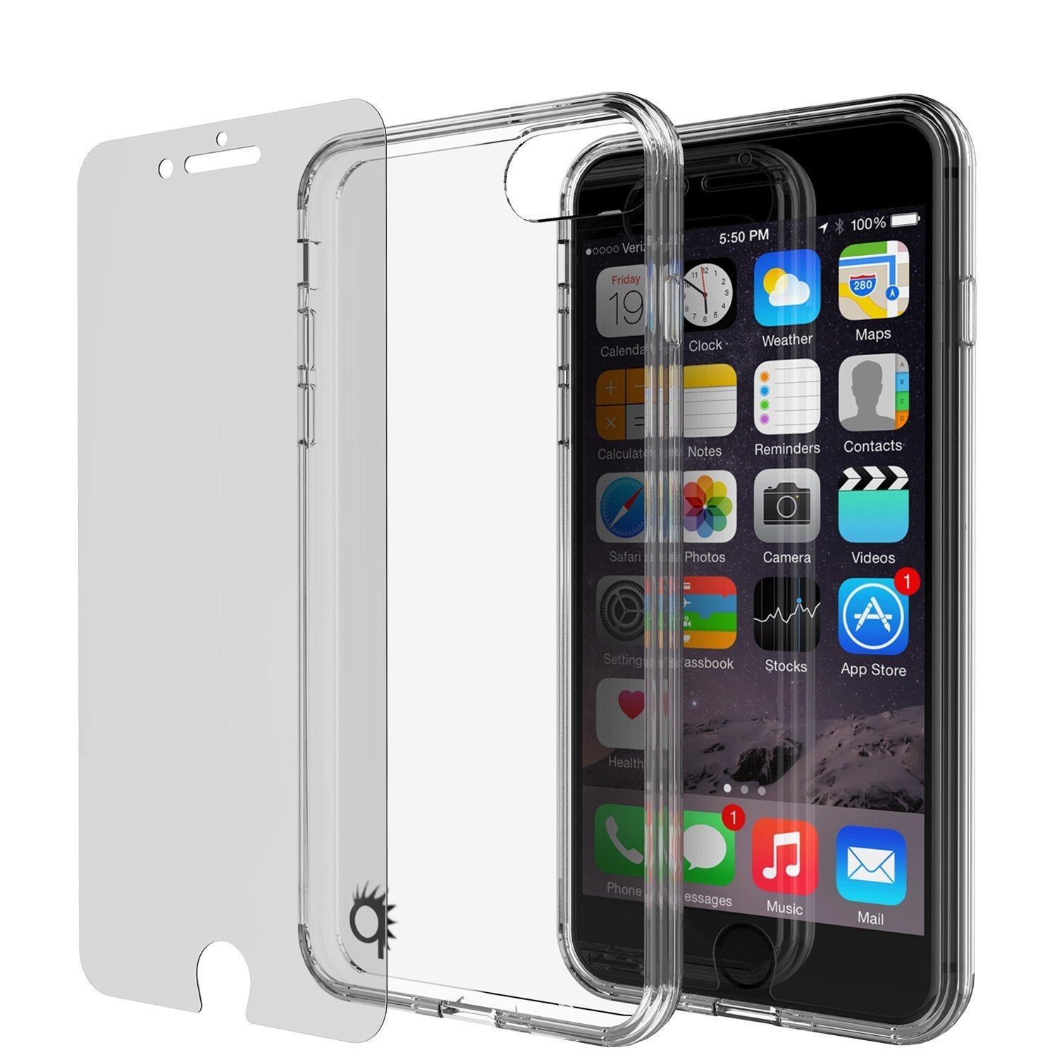Capinha de Armadura Apple iPhone 8 Punkcase Série Lucid-2.0 de Encaixe Compacto [Claro]
