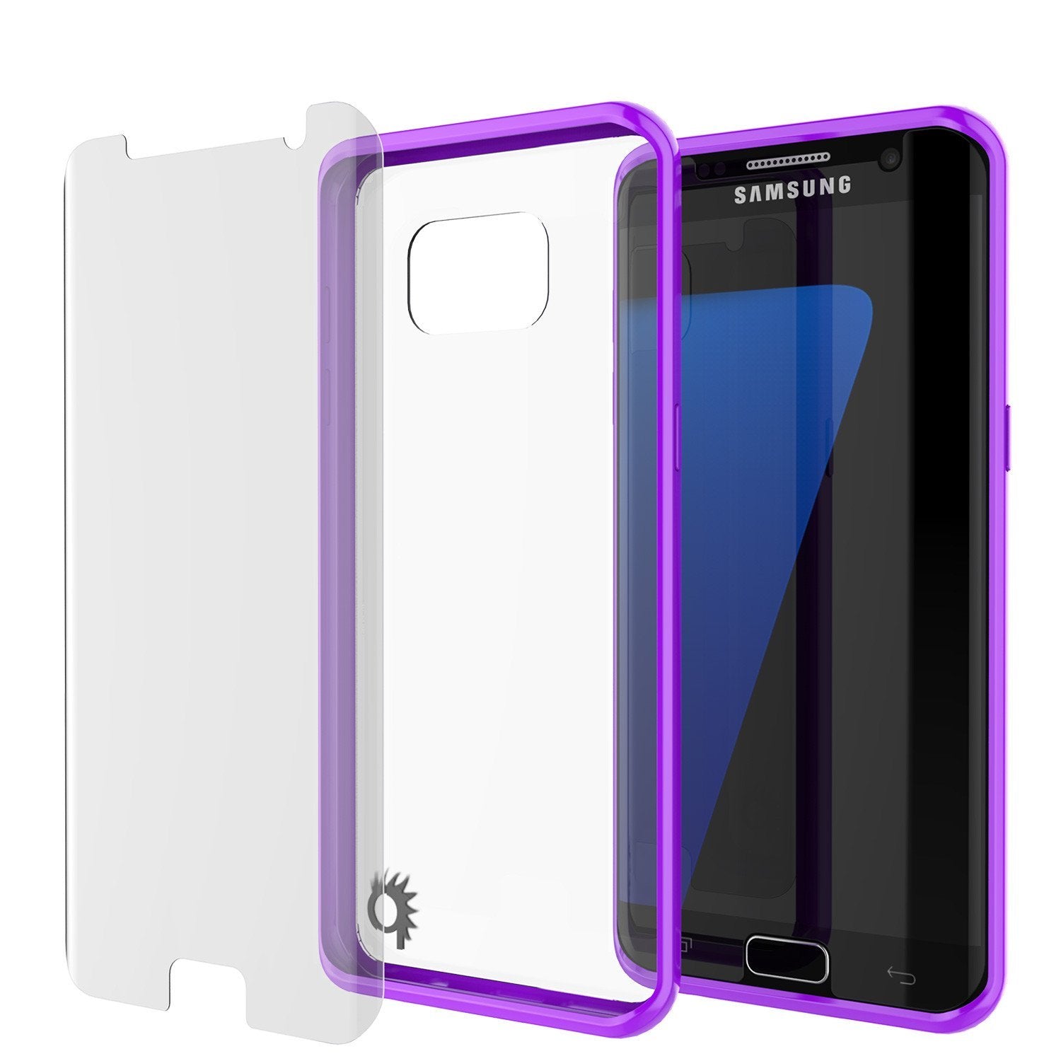 Capa S7 Edge Punkcase® LUCID 2.0 Série Roxa com Protetor de Tela PUNK SHIELD | Ajuste Ultra