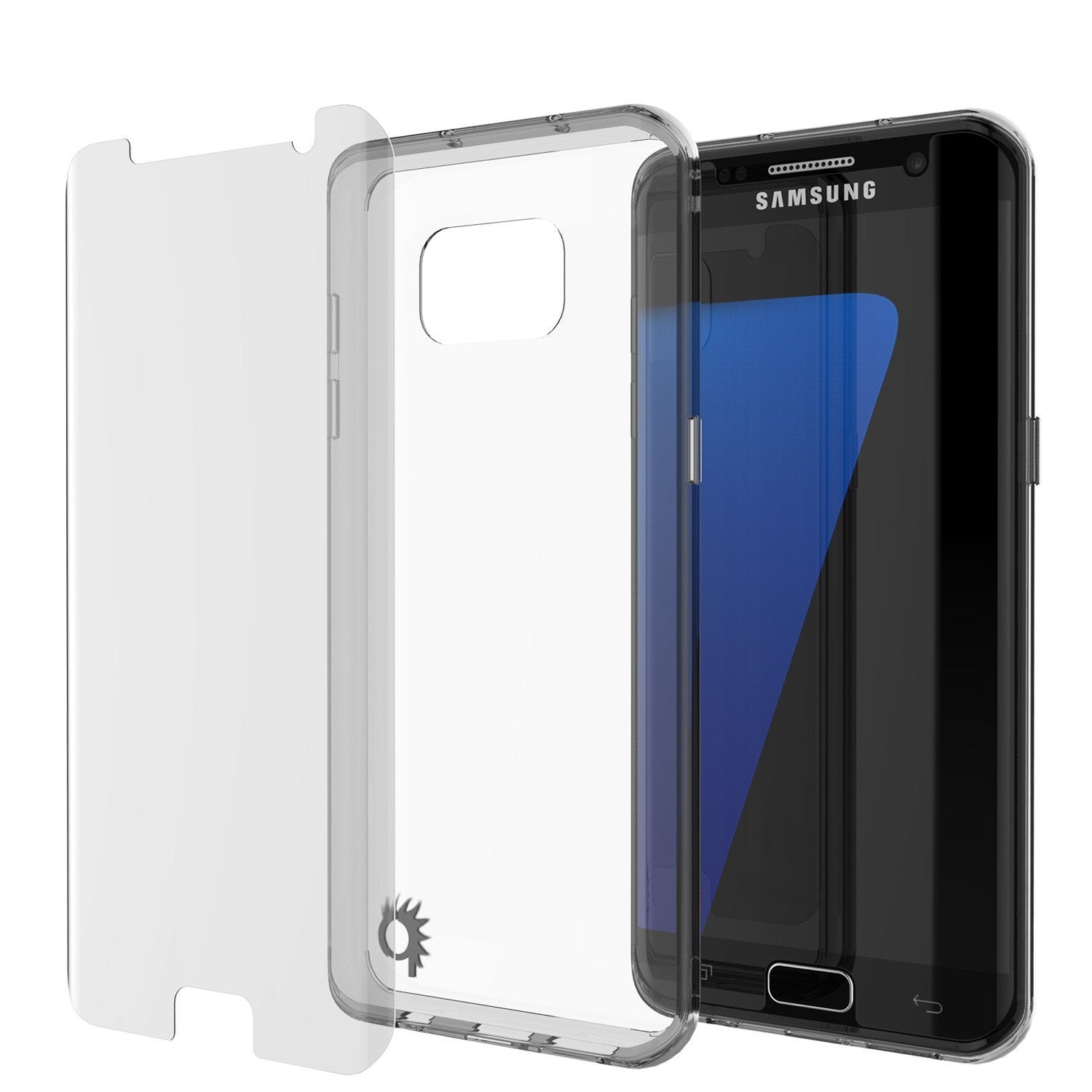 Capa para S7 Edge Punkcase® LUCID 2.0 Crystal Black Series com Protetor de Tela PUNK SHIELD | Ajuste Ultra.