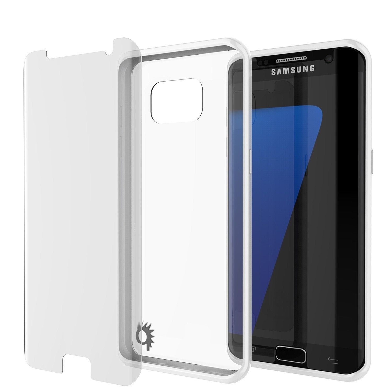 Capa S7 Edge Punkcase® LUCID 2.0 Série Branca c/ Protetor de Tela PUNK SHIELD | Ultra Fit