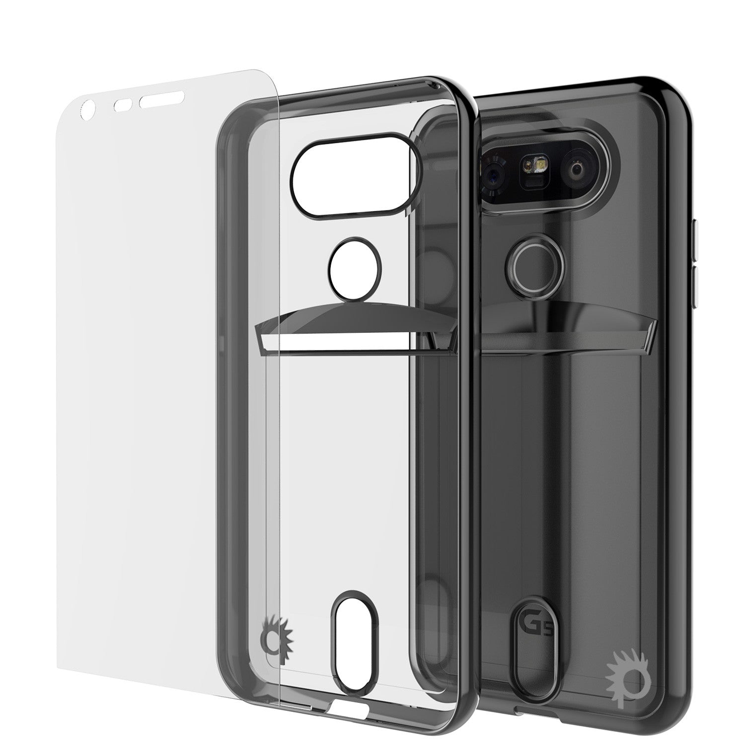 Capa LG G5, Série Black LUCID da PUNKCASE® | Slot para Cartão | Protetor de Tela PUNK SHIELD | Ajuste Ultra