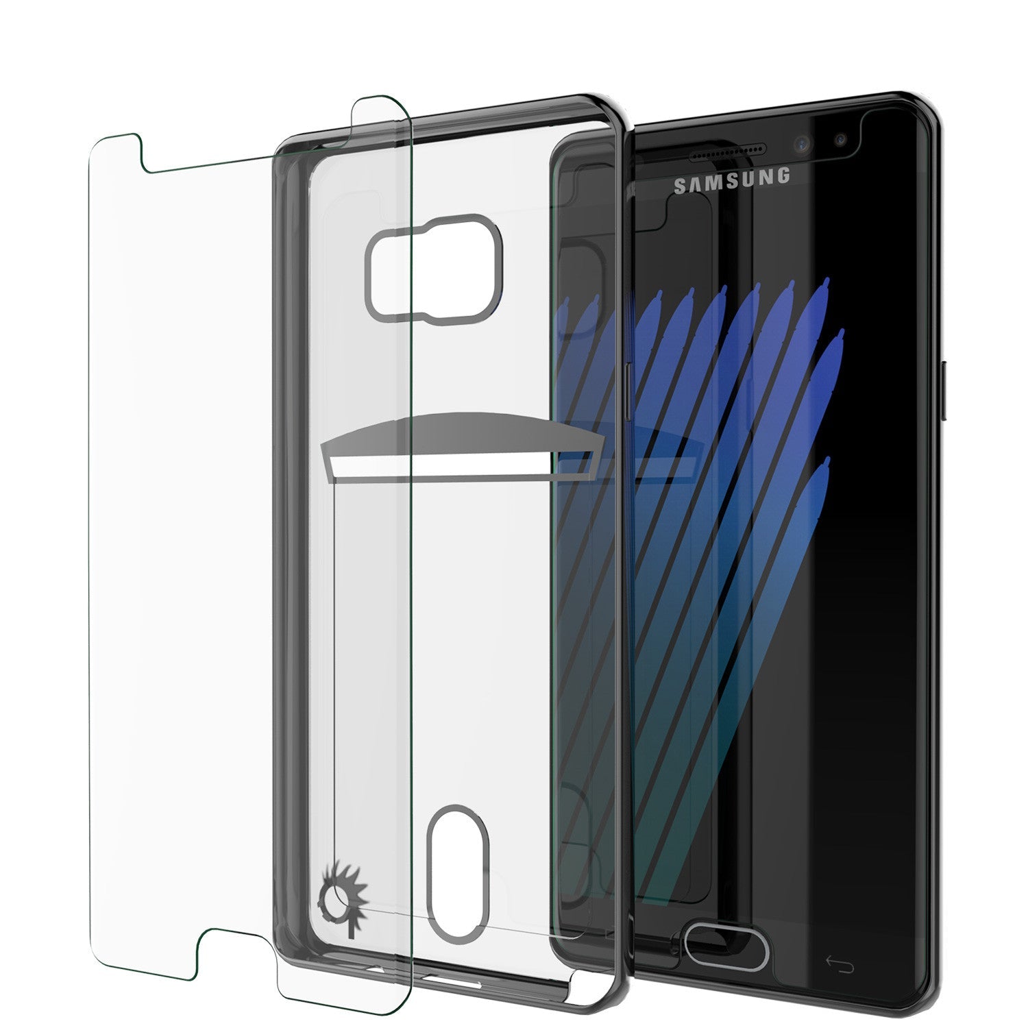Capa Galaxy Note 7, Série Preta PUNKCASE® LUCID | Slot para Cartão | Protetor de Tela SHIELD | Ajuste Ultra