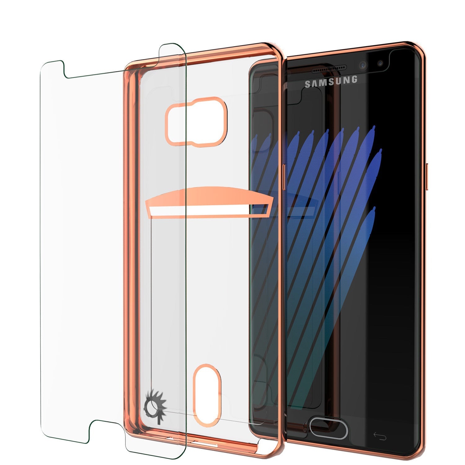 Capa Galaxy Note 7, Série PUNKCASE® LUCID Rose Gold | Slot para Cartão | Protetor de Tela SHIELD