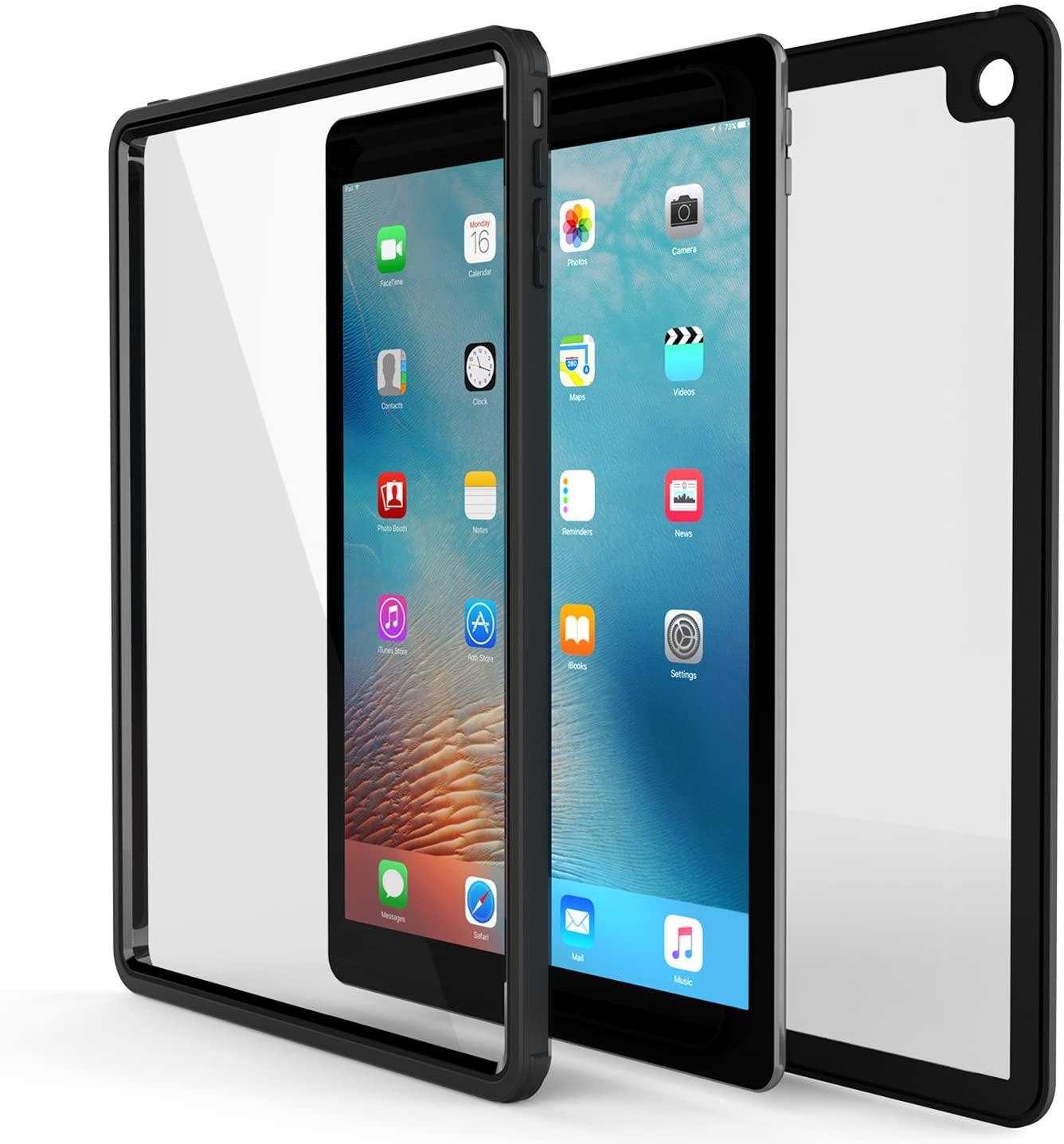 iPad Pro 11 Waterproof IP68 Case, Punkcase [Black] [StudStar Series] [Slim Fit]