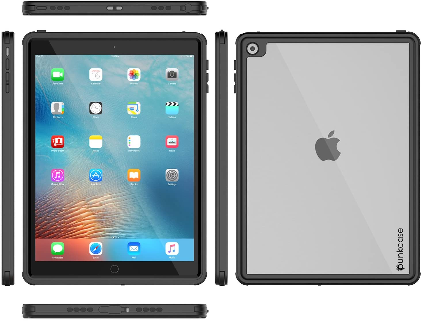 iPad Pro 11 Waterproof IP68 Case, Punkcase [Black] [StudStar Series] [Slim Fit]