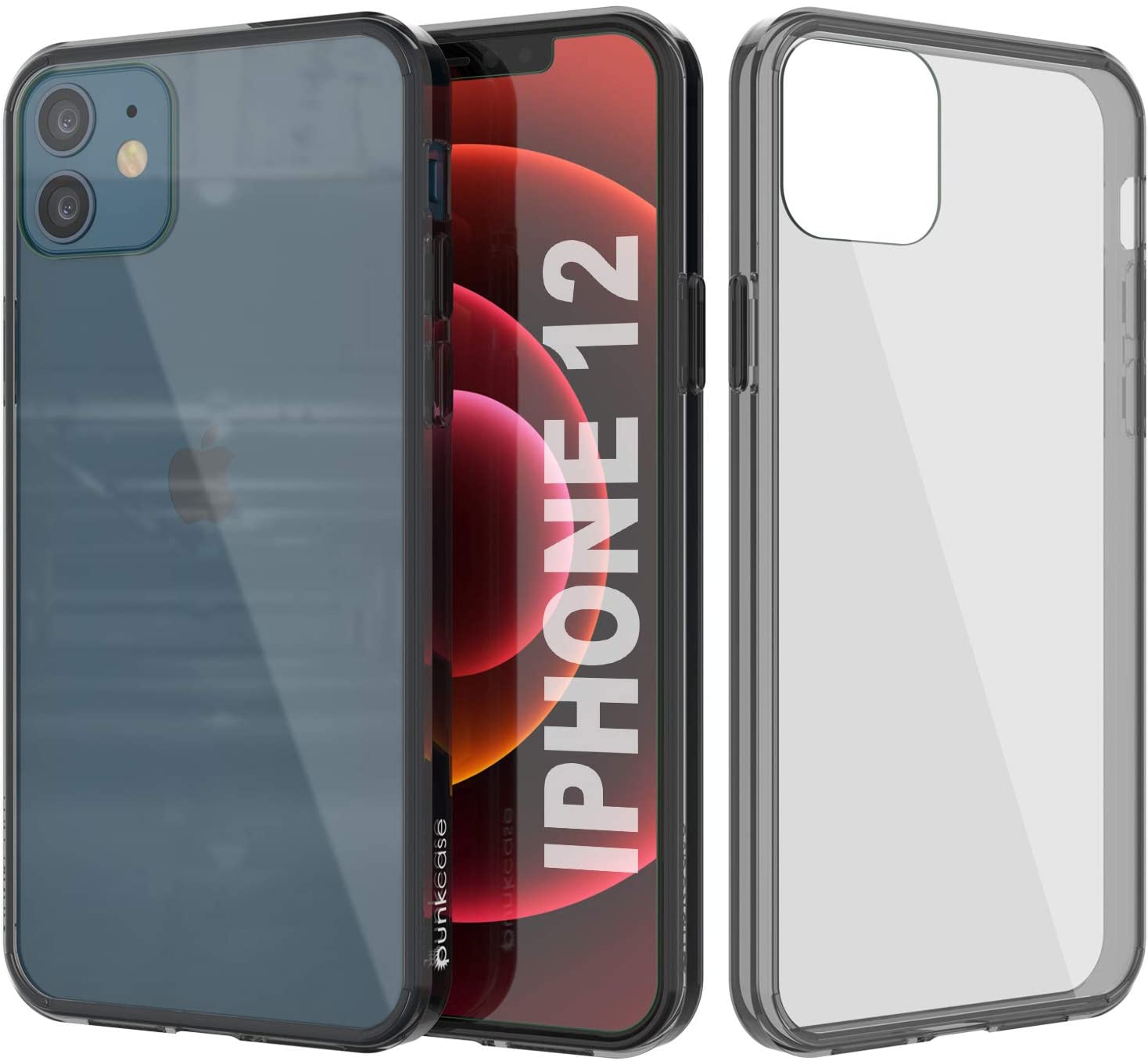 Capa para iPhone 12 Punkcase® LUCID 2.0 Série Crystal Black c/ Protetor de Tela PUNK SHIELD | Ajuste Ultra