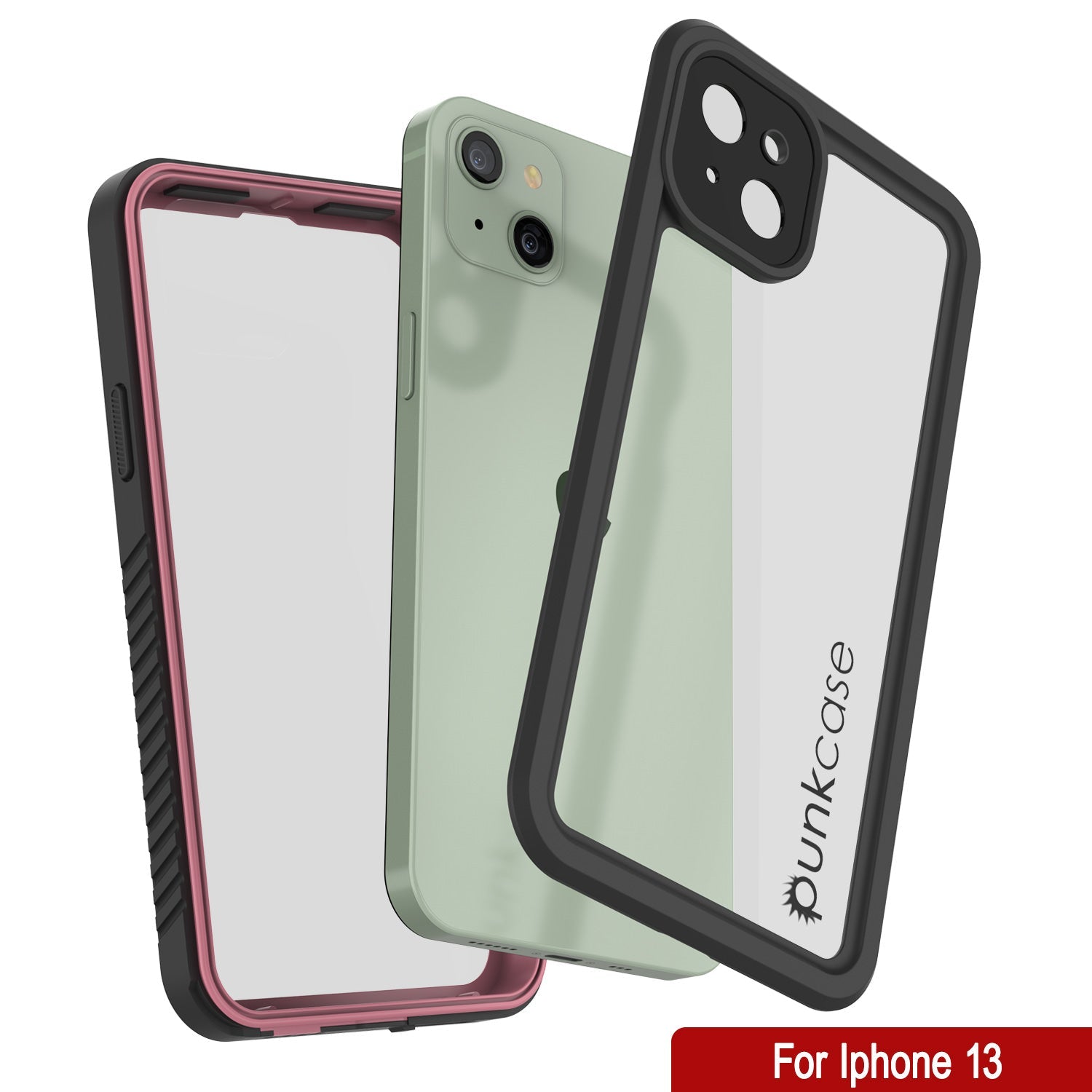 Capa à Prova d'Água para iPhone 13, Punkcase [Série Extreme] Capa de Armadura com Protetor de Tela Incorporado [Rosa]