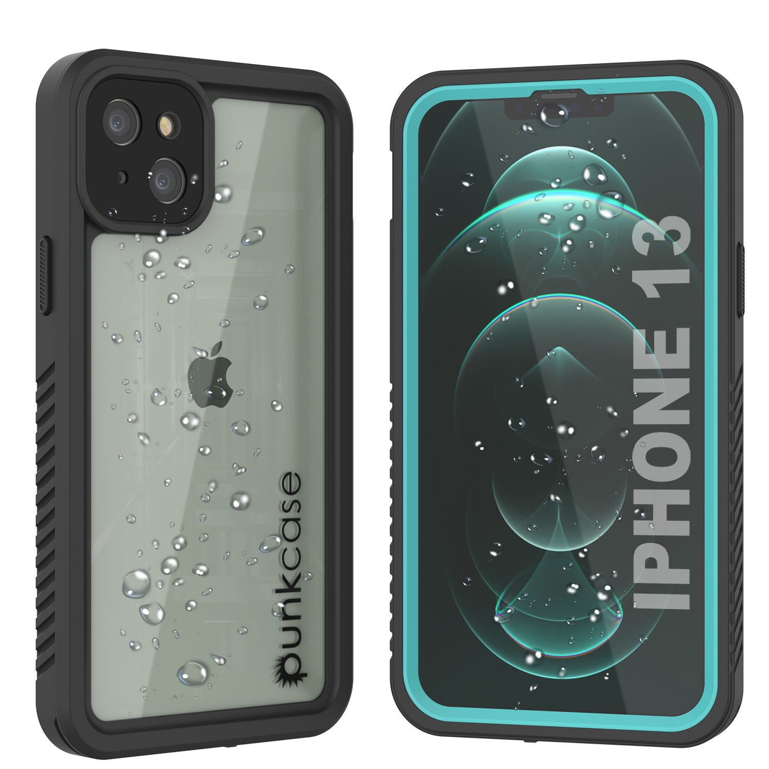 Capa à prova d'água para iPhone 13, Punkcase [Série Extreme] Capa de Armadura com Protetor de Tela Integrado [Azul-petróleo]