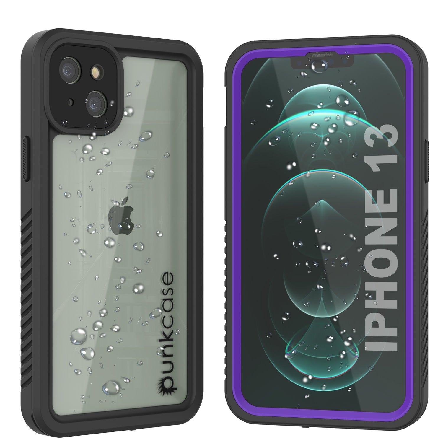 Capa à prova d'água para iPhone 13, Punkcase [Série Extreme] Capa de Armadura com Protetor de Tela Incorporado [Roxo]