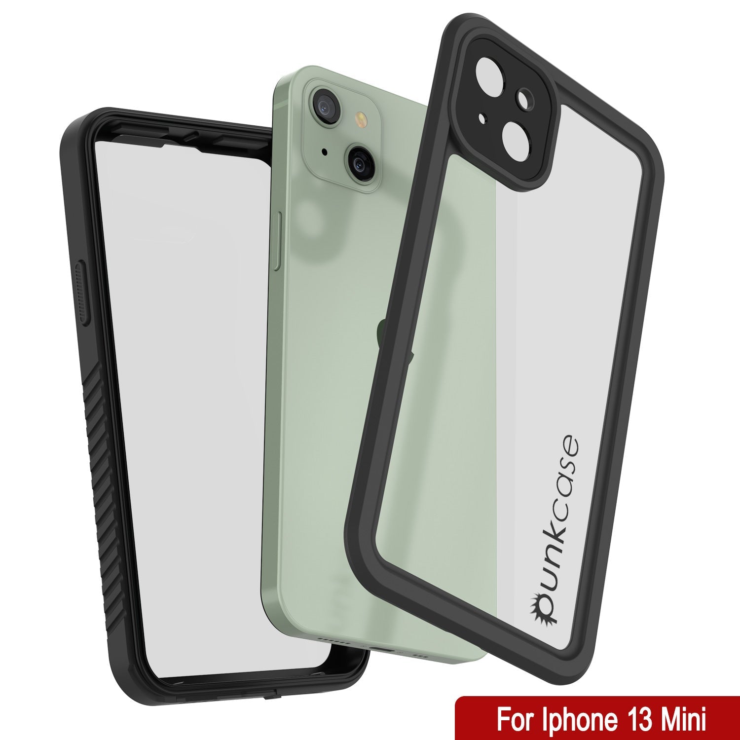 Capa à prova d'água para iPhone 13 Mini, Punkcase [Série Extrema] Capa de Armadura com Protetor de Tela Embutido [Preto]