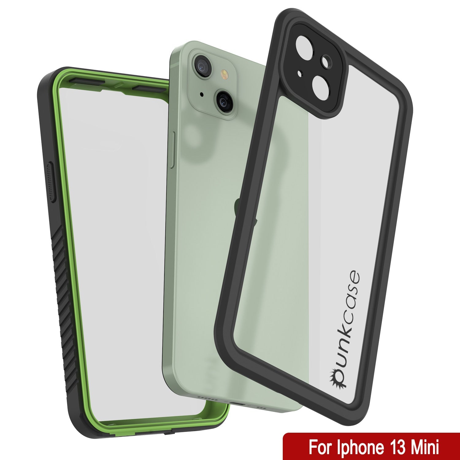Capa à prova d'água para iPhone 13 Mini, Punkcase [Série Extrema] Capa de Armadura com Protetor de Tela Integrado [Verde Claro]