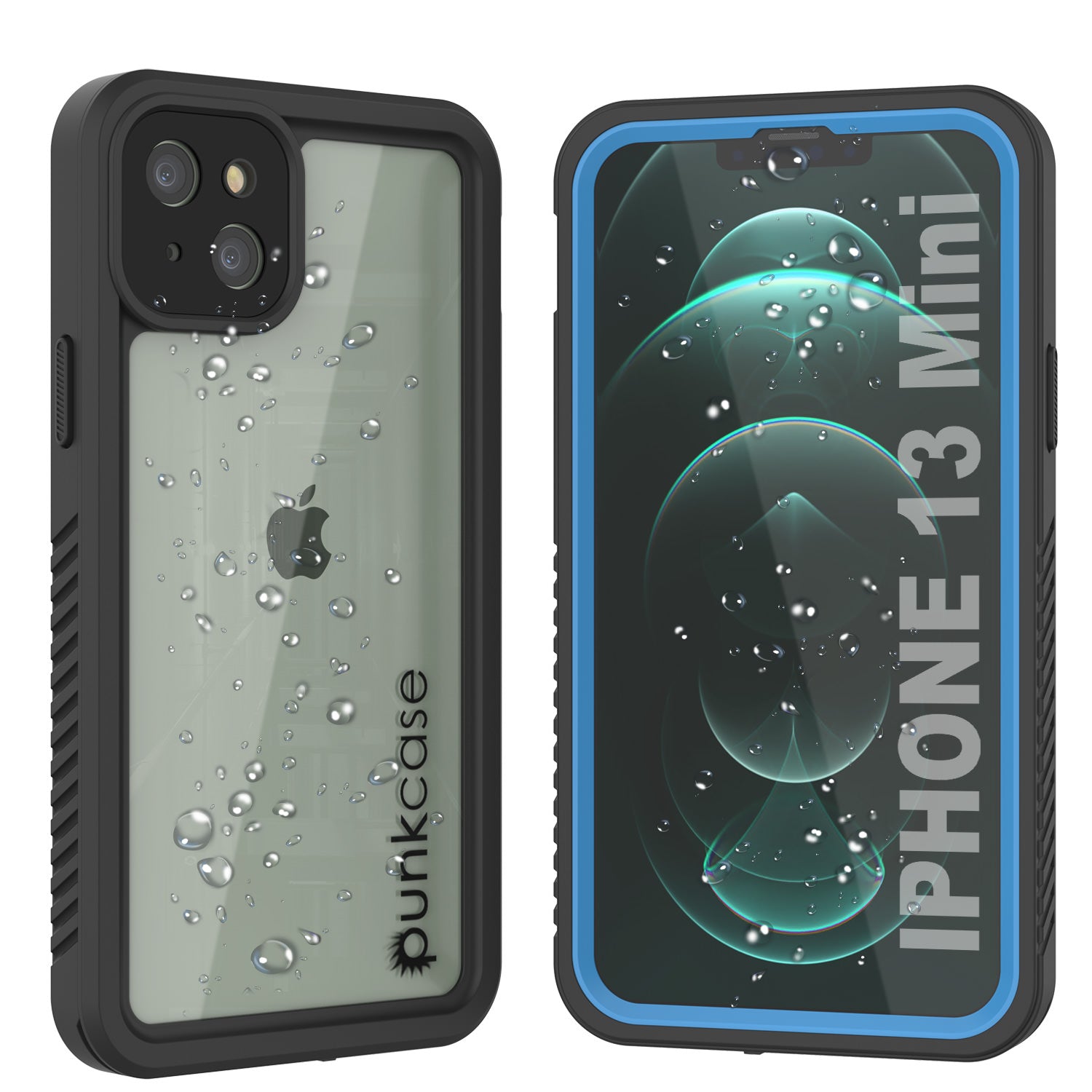 Capa à prova d'água para iPhone 13 Mini, Punkcase [Série Extrema] Capa de Armadura com Protetor de Tela Integrado [Azul Claro]
