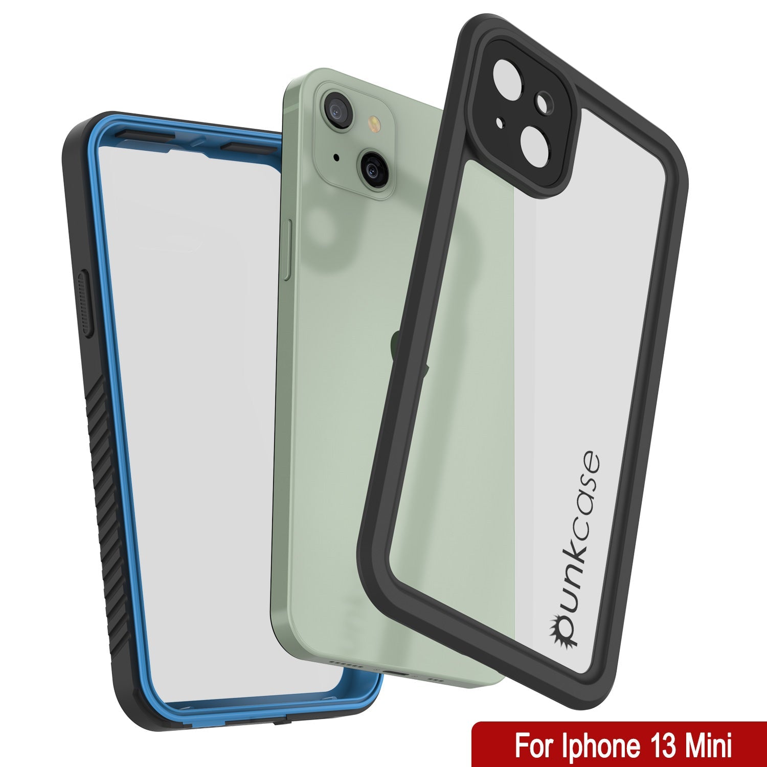 Capa à prova d'água para iPhone 13 Mini, Punkcase [Série Extrema] Capa de Armadura com Protetor de Tela Integrado [Azul Claro]