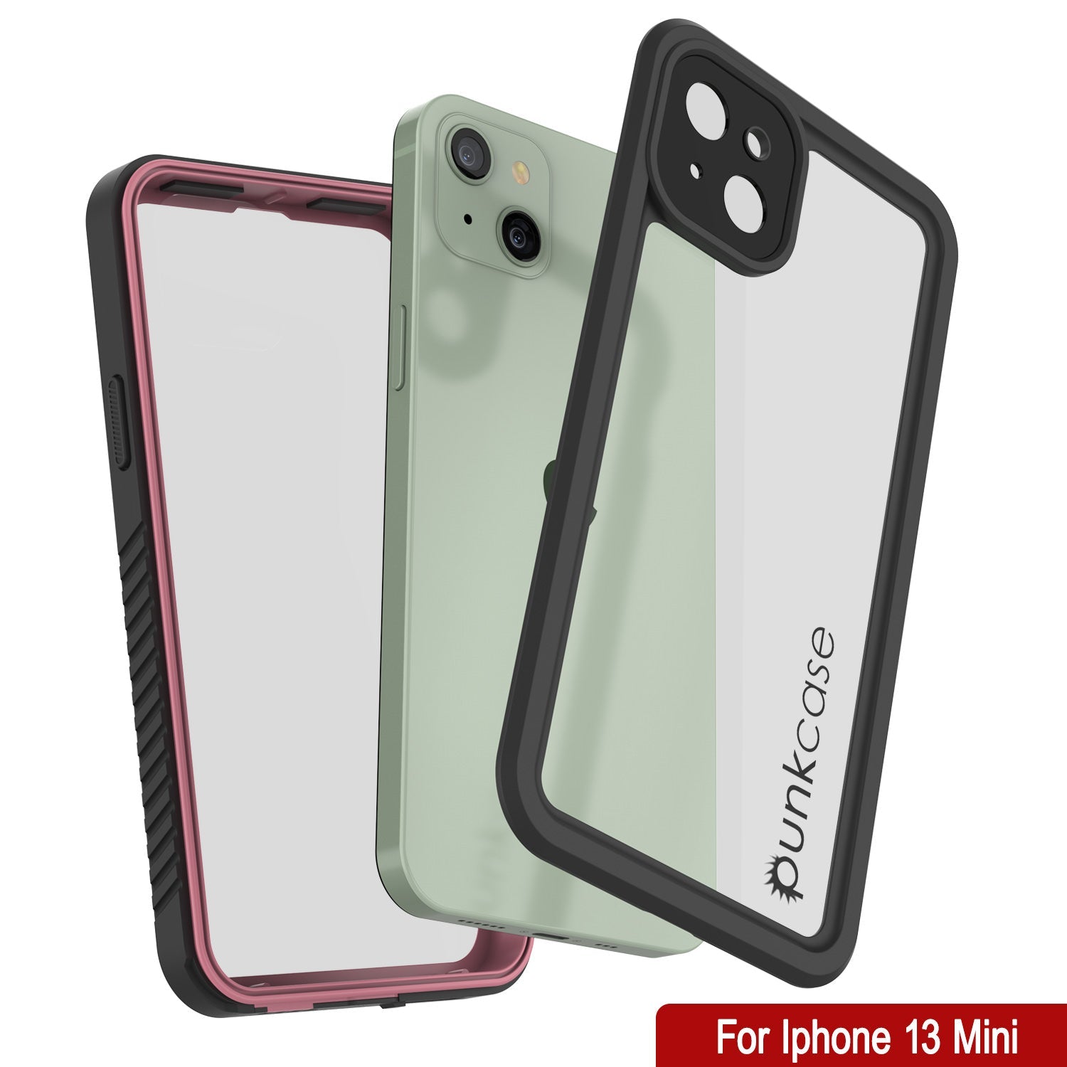 Capa à prova d'água para iPhone 13 Mini, Punkcase [Série Extrema] Capa Armadura com Protetor de Tela Incorporado [Cor-de-rosa]