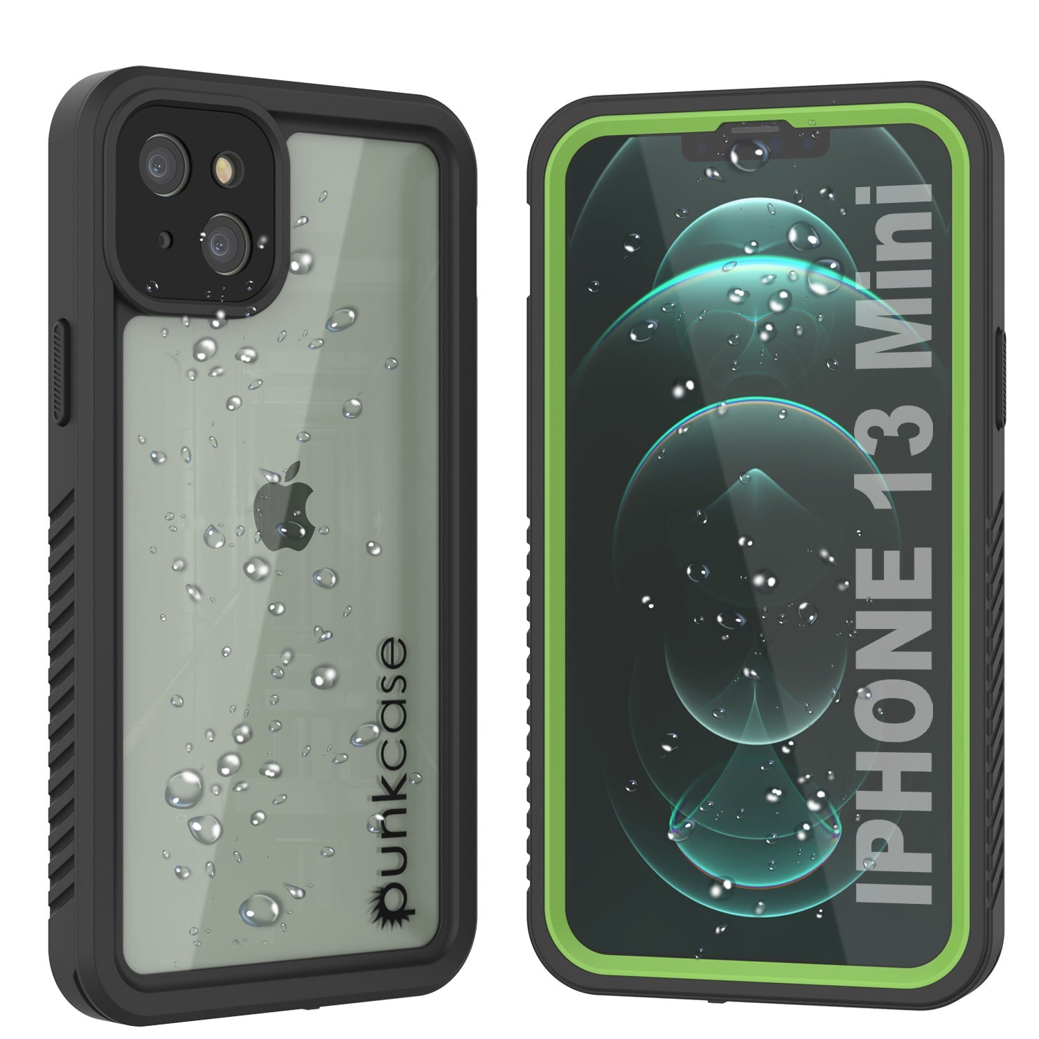 Capa à prova d'água para iPhone 13 Mini, Punkcase [Série Extrema] Capa de Armadura com Protetor de Tela Integrado [Verde Claro]